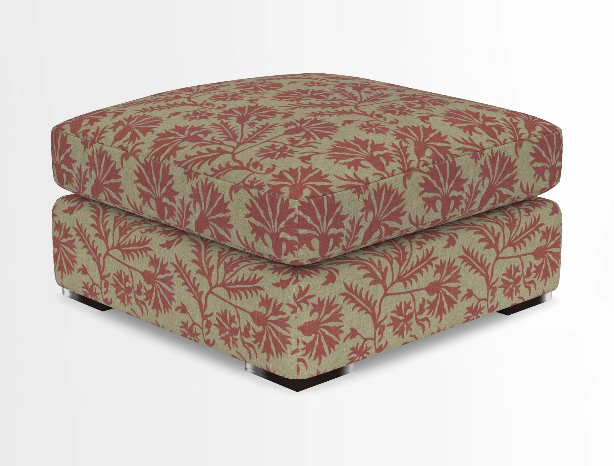 Stockbridge Combi Footstool in Two Tone Plain Biscuit