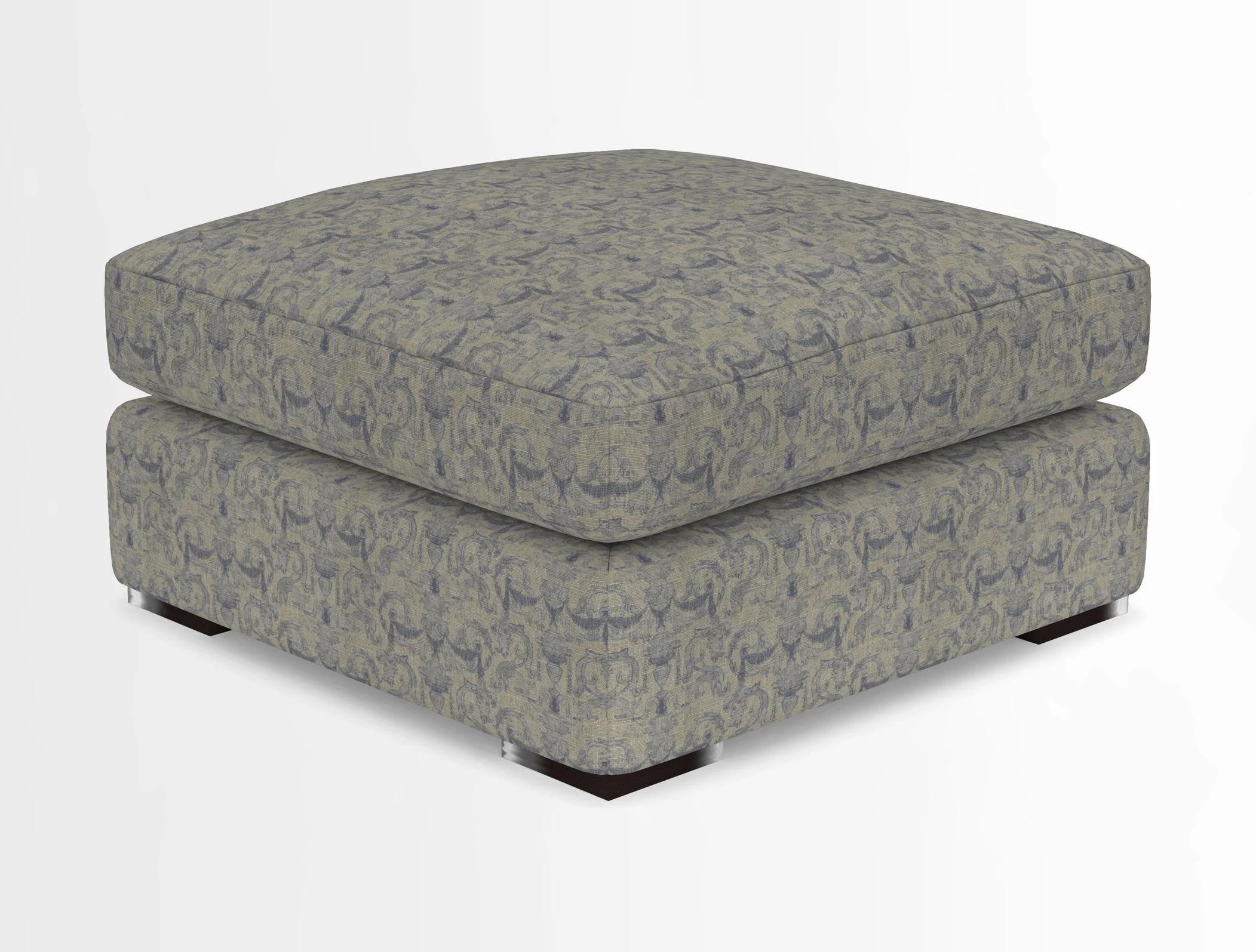 Stockbridge Combi Footstool in Two Tone Plain Biscuit