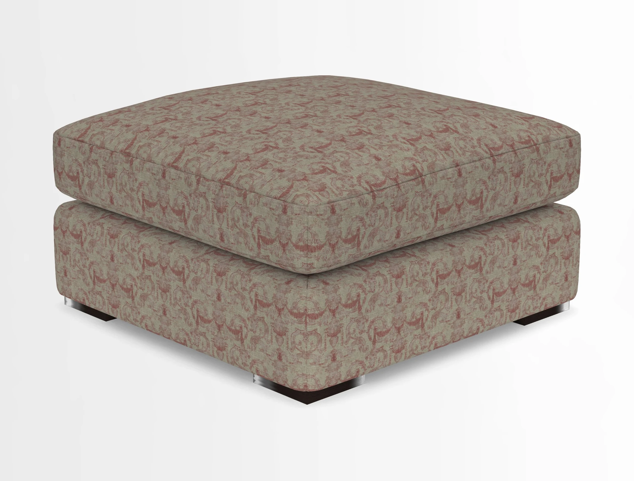Stockbridge Combi Footstool in Two Tone Plain Biscuit