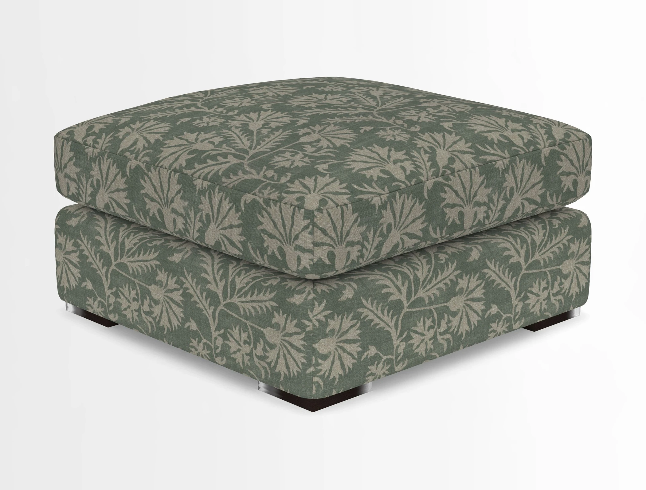 Stockbridge Combi Footstool in Two Tone Plain Biscuit