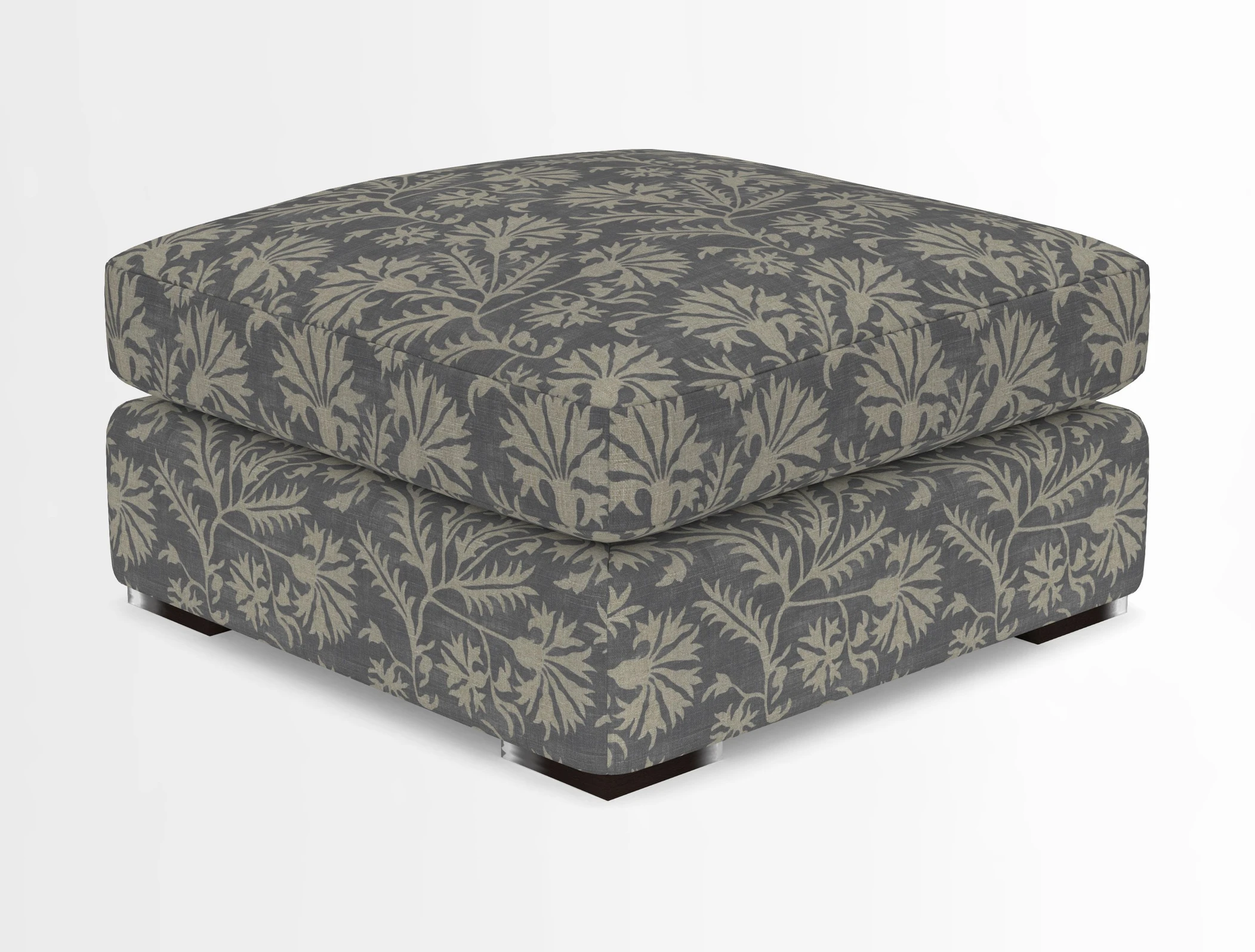 Stockbridge Combi Footstool in Two Tone Plain Biscuit