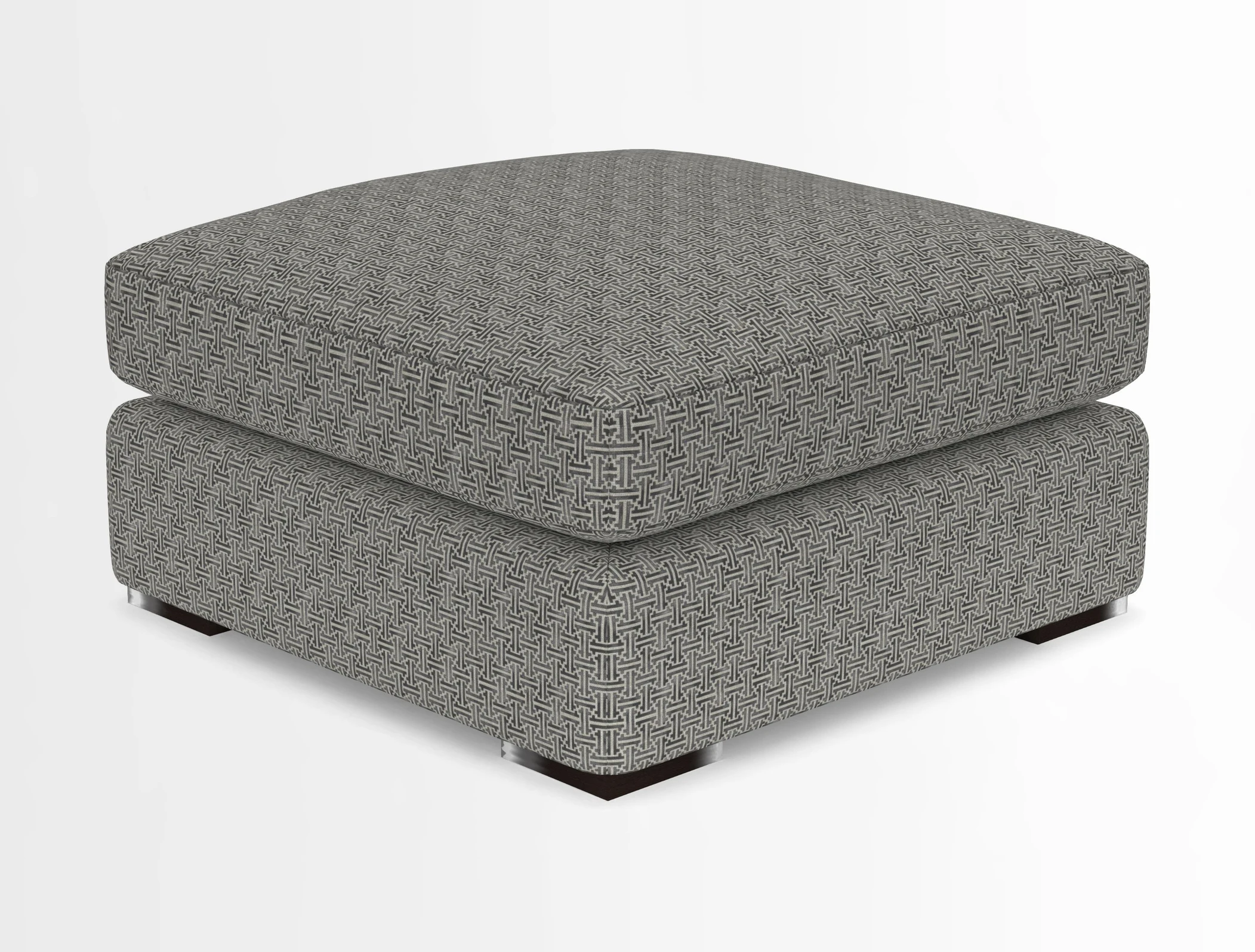 Stockbridge Combi Footstool in Two Tone Plain Biscuit