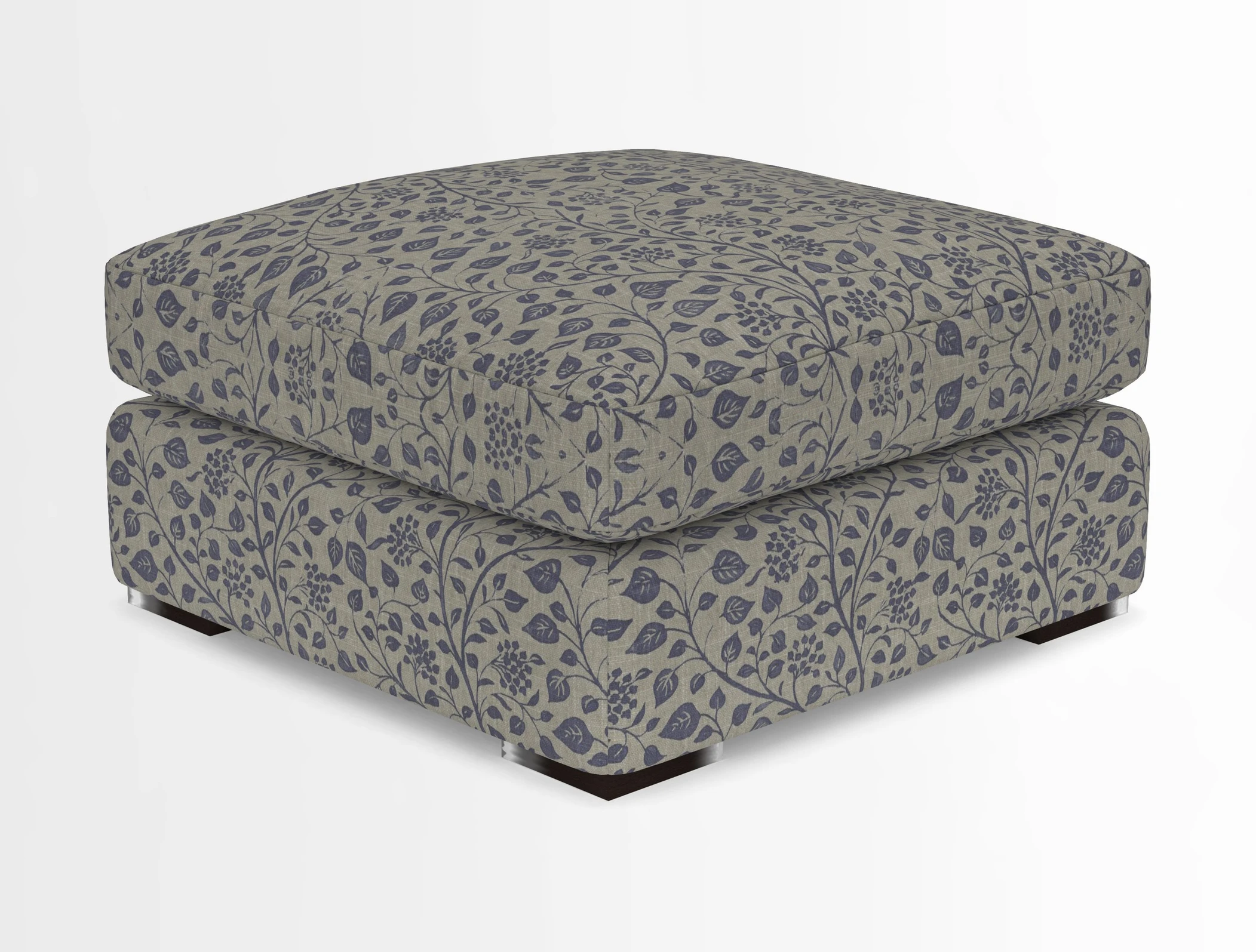 Stockbridge Combi Footstool in Two Tone Plain Biscuit