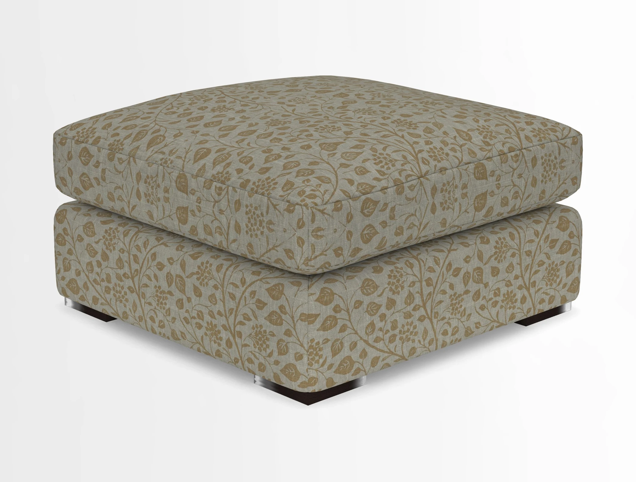 Stockbridge Combi Footstool in Two Tone Plain Biscuit