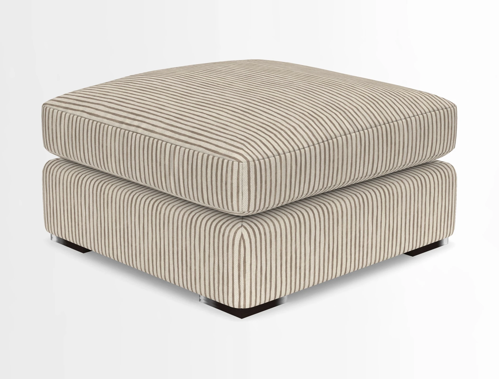 Stockbridge Combi Footstool in Two Tone Plain Biscuit