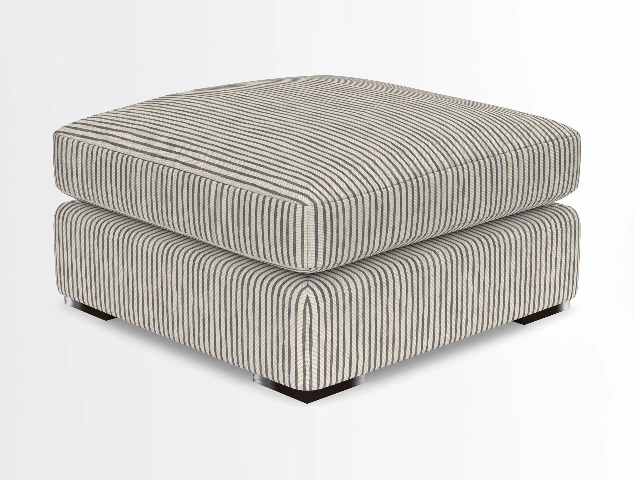 Stockbridge Combi Footstool in Two Tone Plain Biscuit