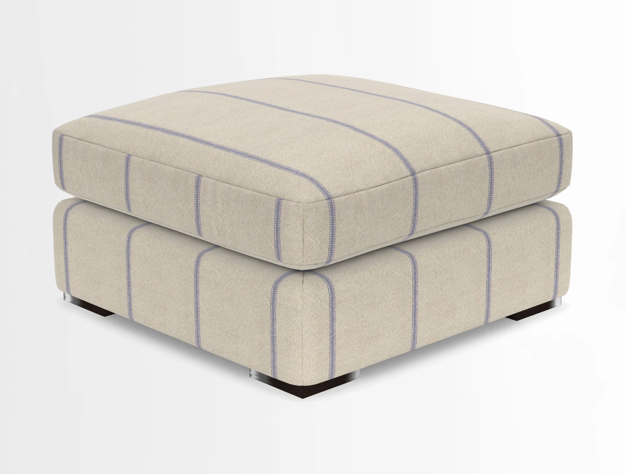 Stockbridge Combi Footstool in Two Tone Plain Biscuit