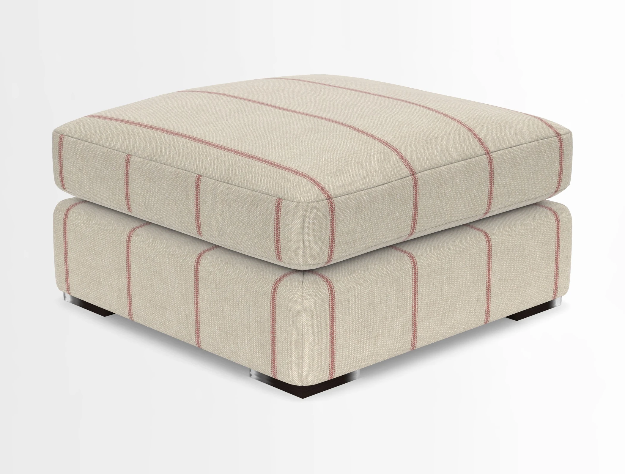 Stockbridge Combi Footstool in Two Tone Plain Biscuit
