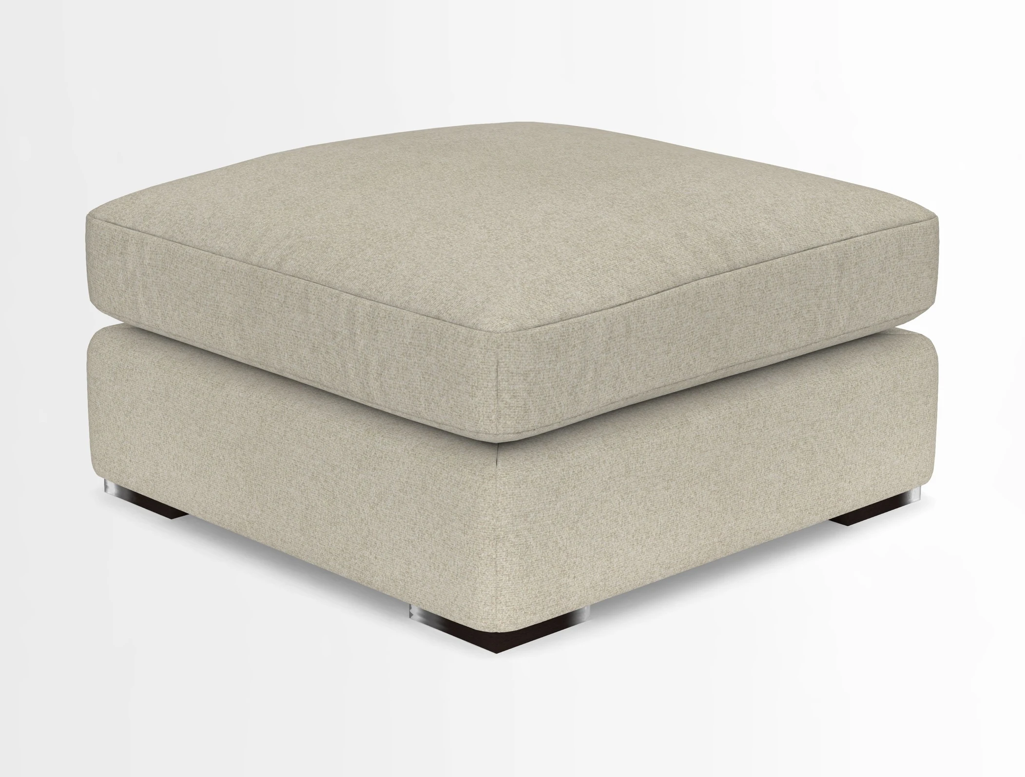 Stockbridge Combi Footstool in Two Tone Plain Biscuit
