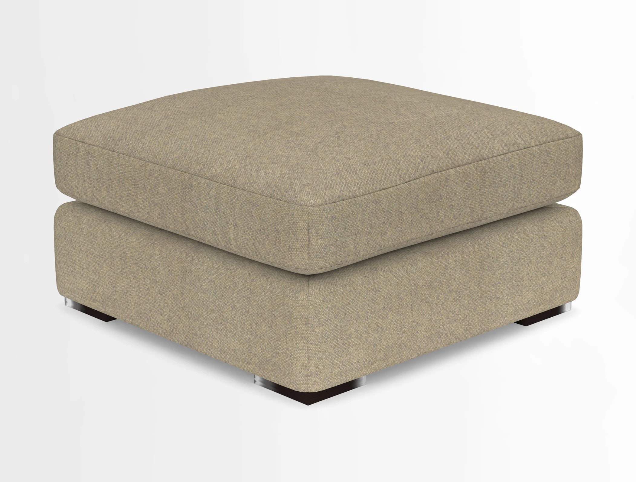 Stockbridge Combi Footstool in Two Tone Plain Biscuit