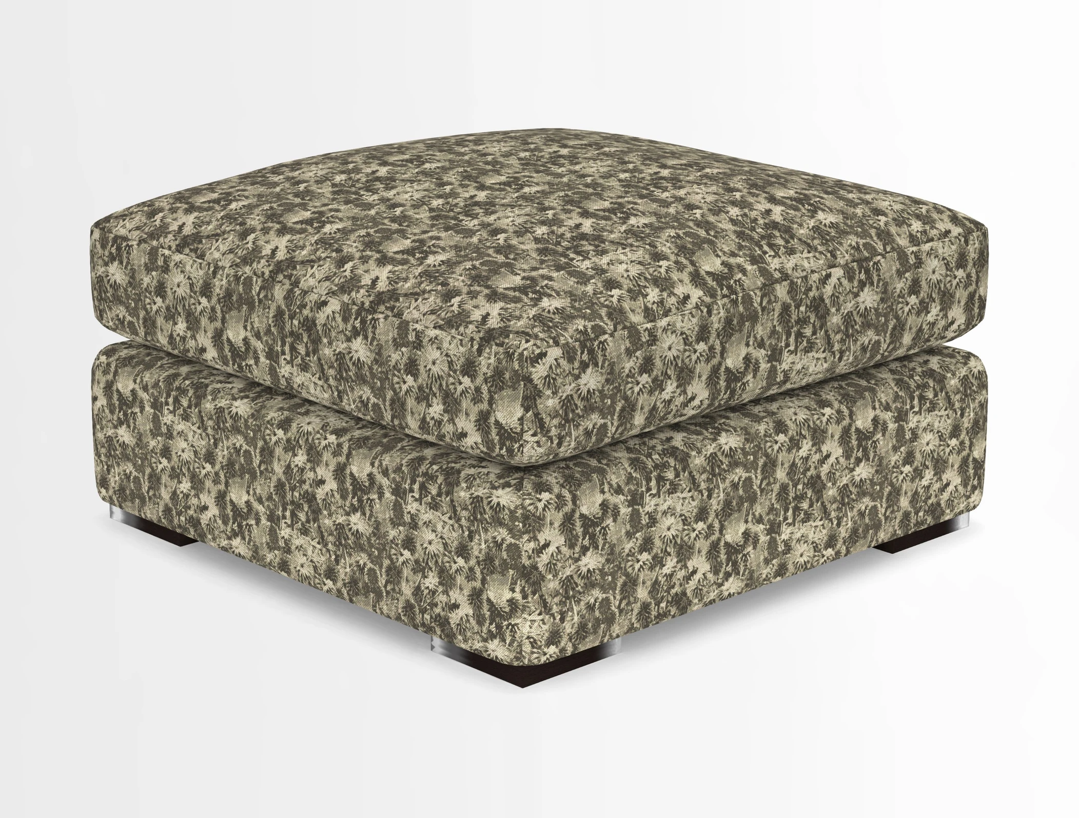 Stockbridge Combi Footstool in Two Tone Plain Biscuit