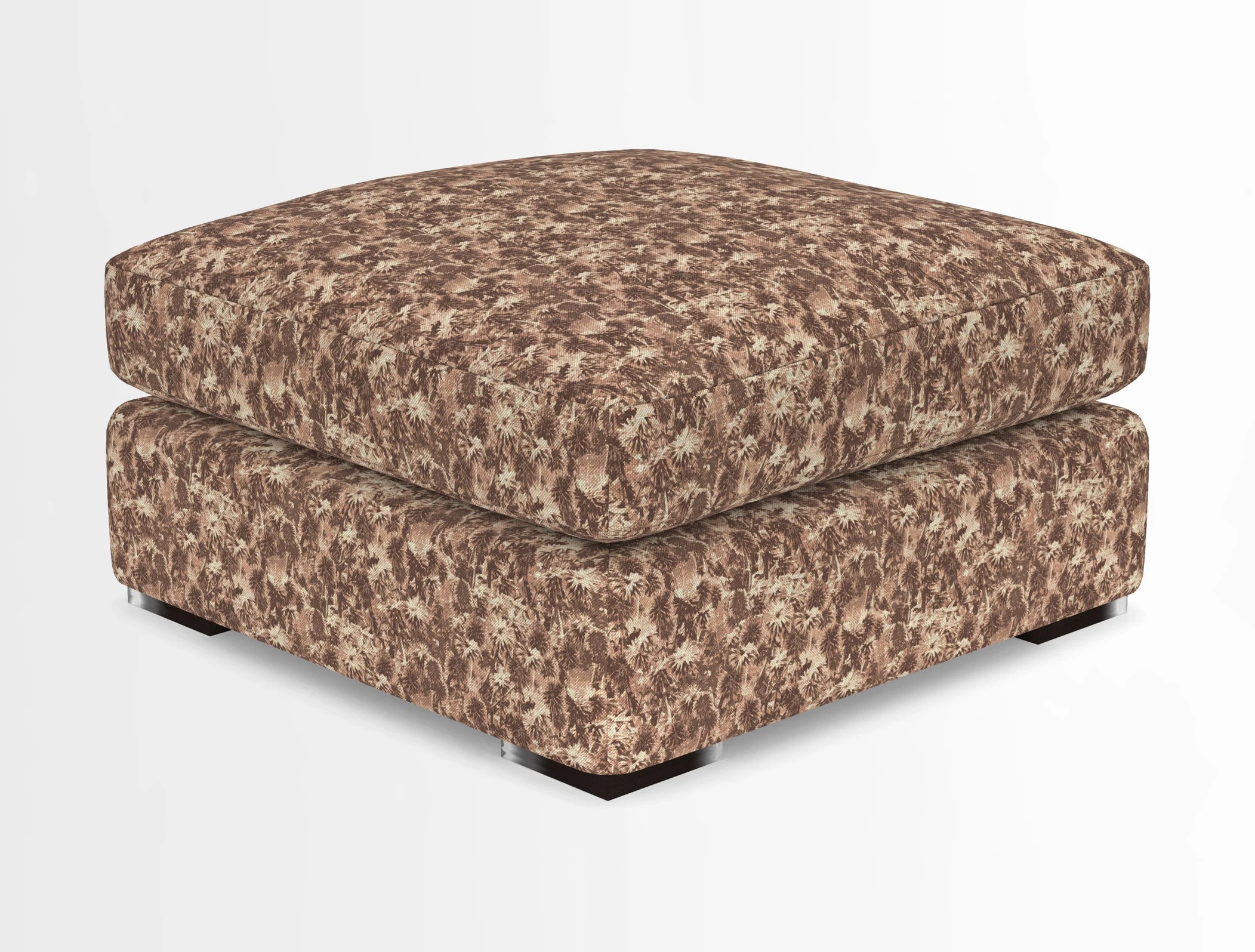 Stockbridge Combi Footstool in Two Tone Plain Biscuit