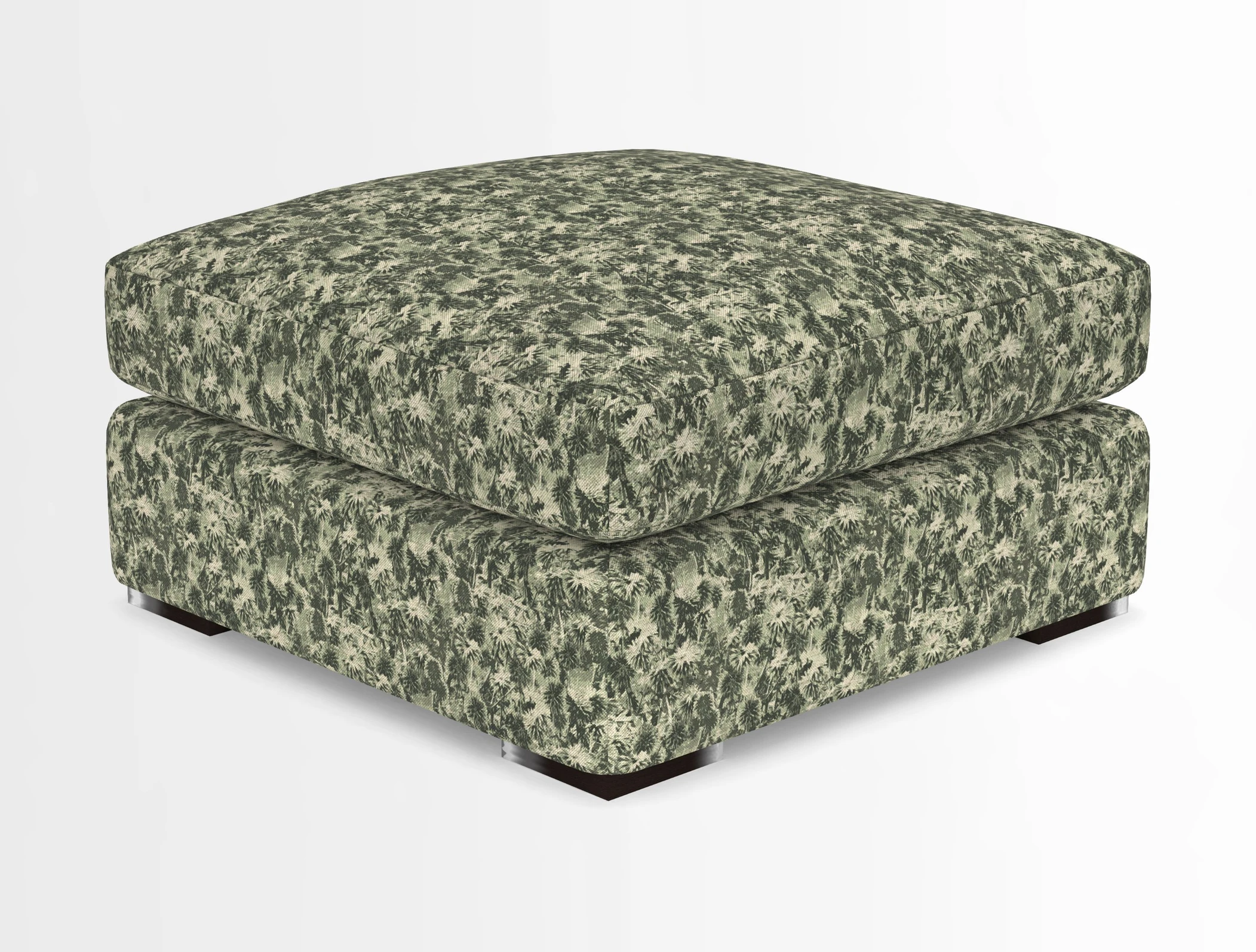 Stockbridge Combi Footstool in Two Tone Plain Biscuit
