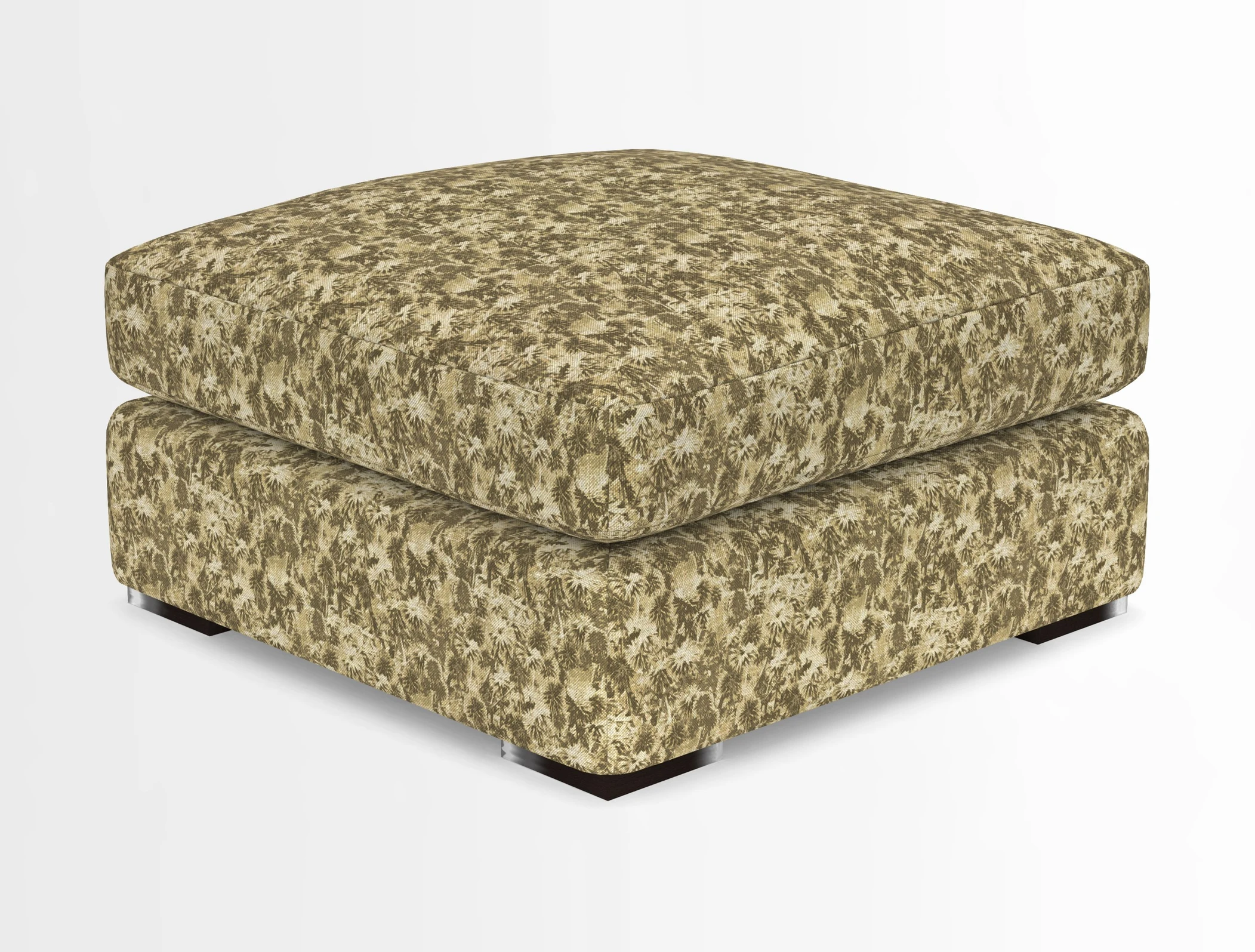 Stockbridge Combi Footstool in Two Tone Plain Biscuit