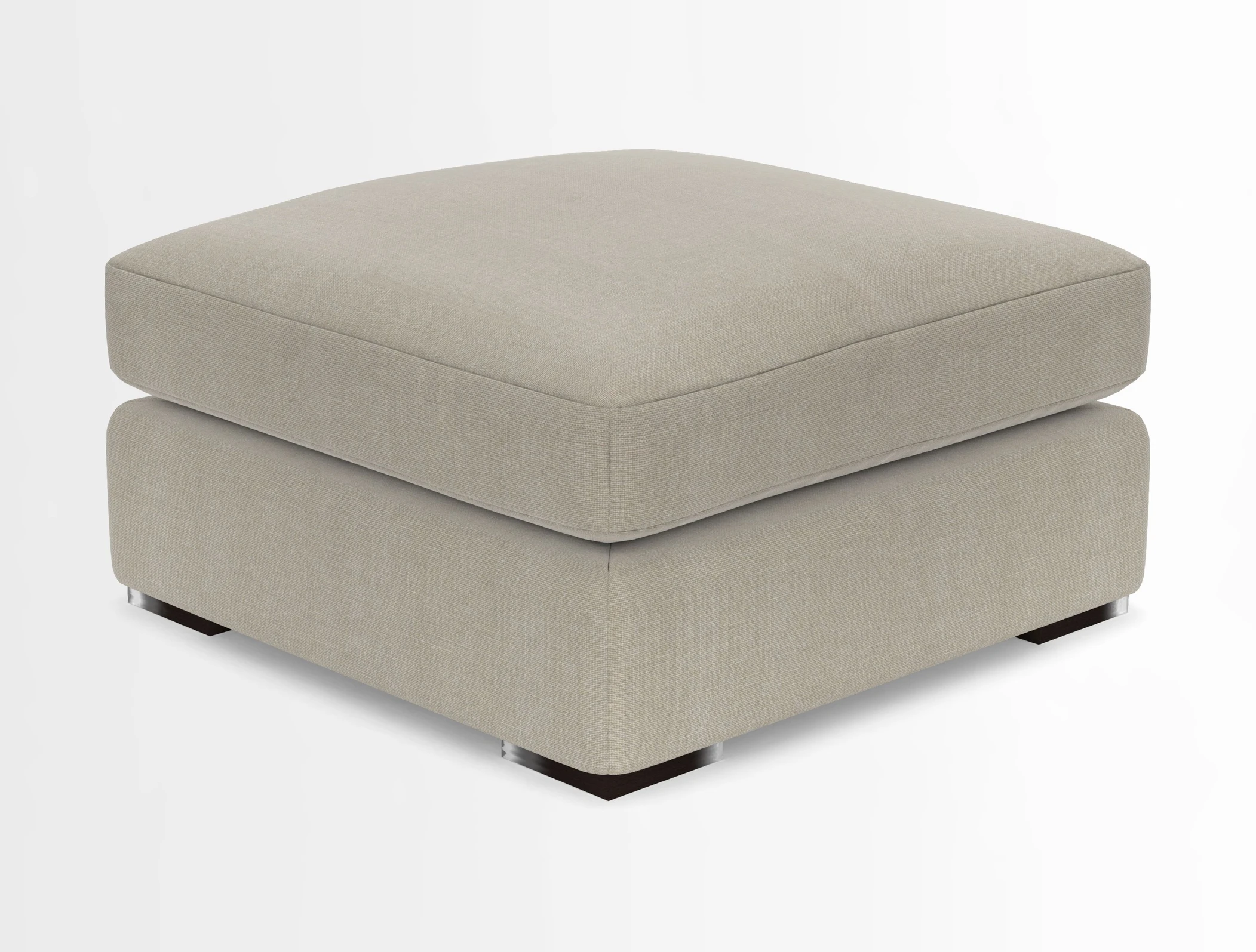 Stockbridge Combi Footstool in Two Tone Plain Biscuit