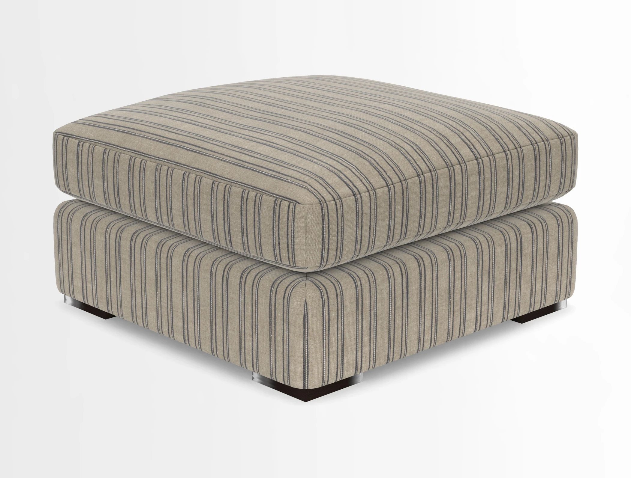 Stockbridge Combi Footstool in Two Tone Plain Biscuit