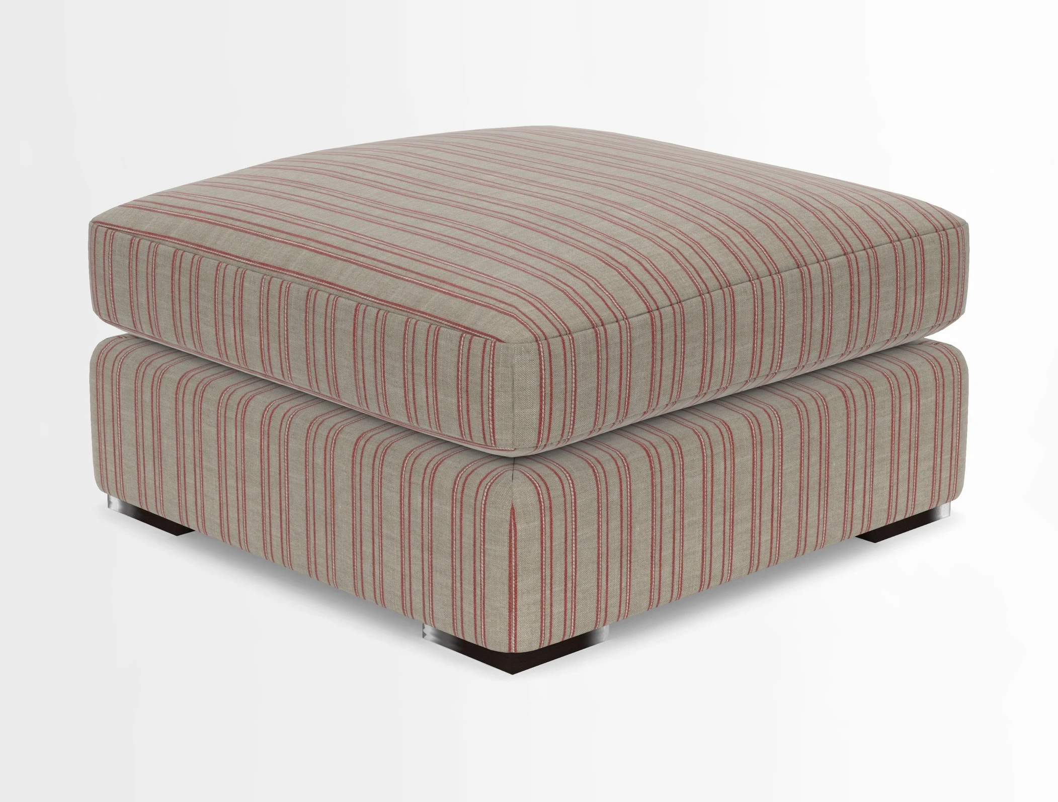 Stockbridge Combi Footstool in Two Tone Plain Biscuit