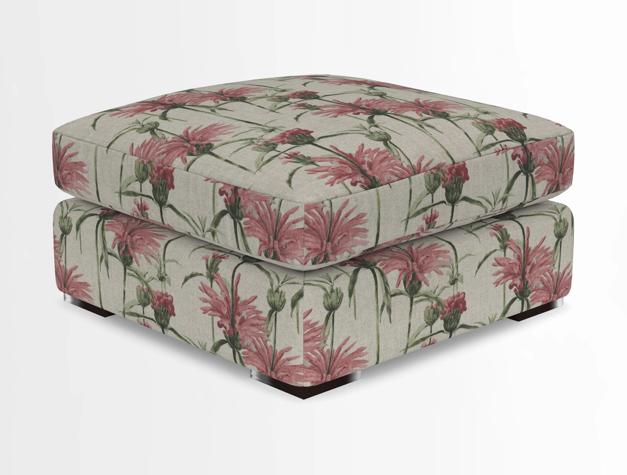 Stockbridge Combi Footstool in Two Tone Plain Biscuit