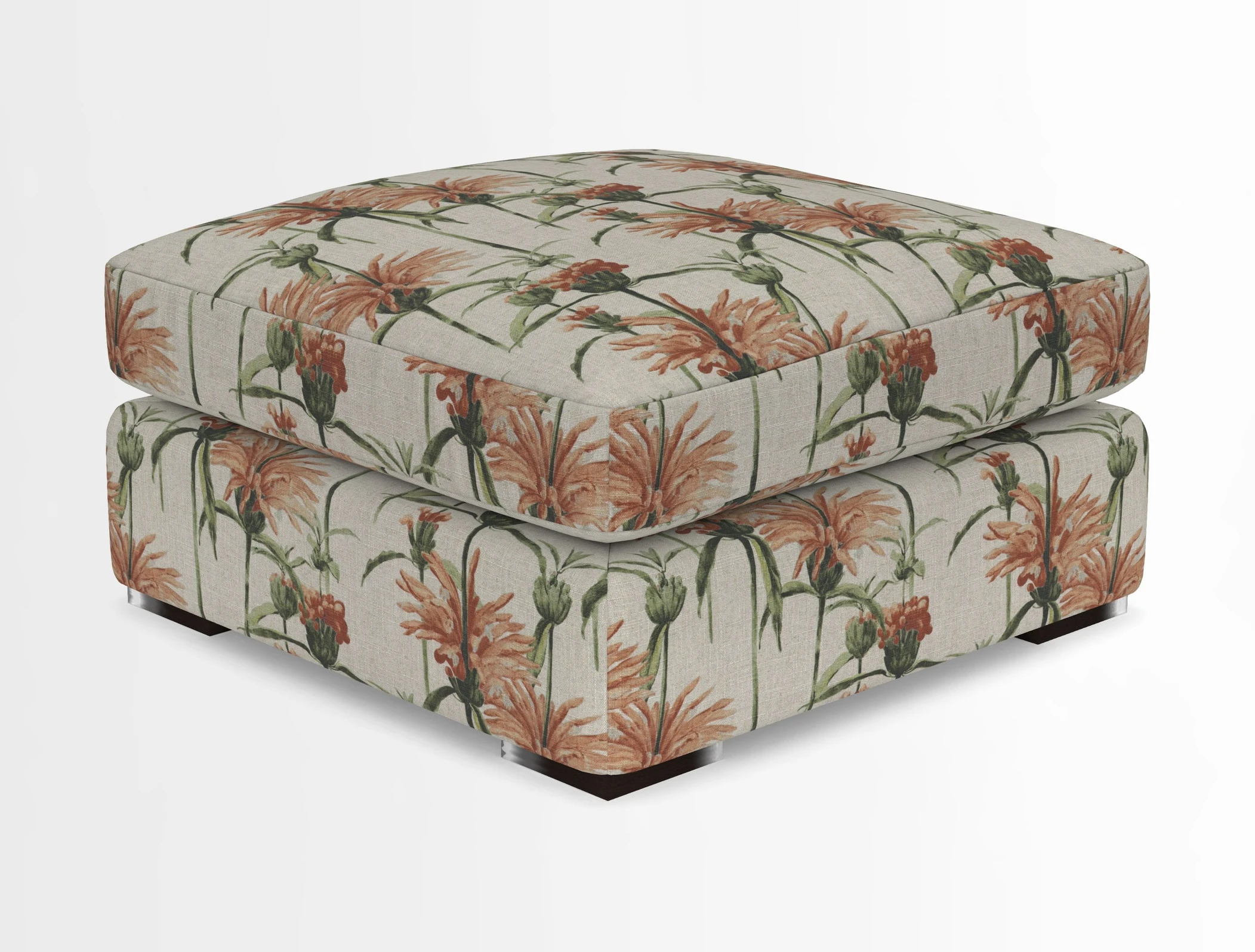 Stockbridge Combi Footstool in Two Tone Plain Biscuit
