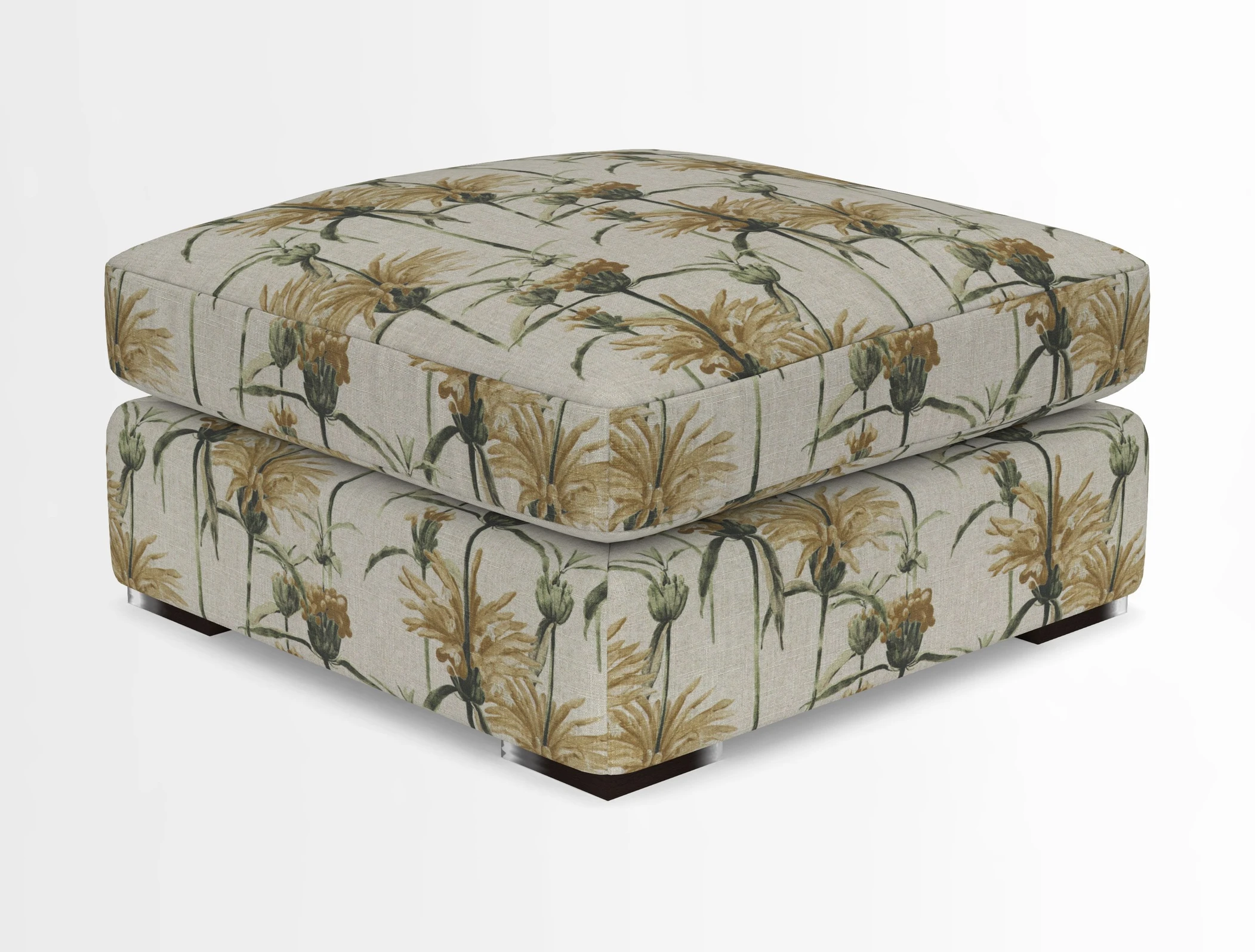 Stockbridge Combi Footstool in Two Tone Plain Biscuit