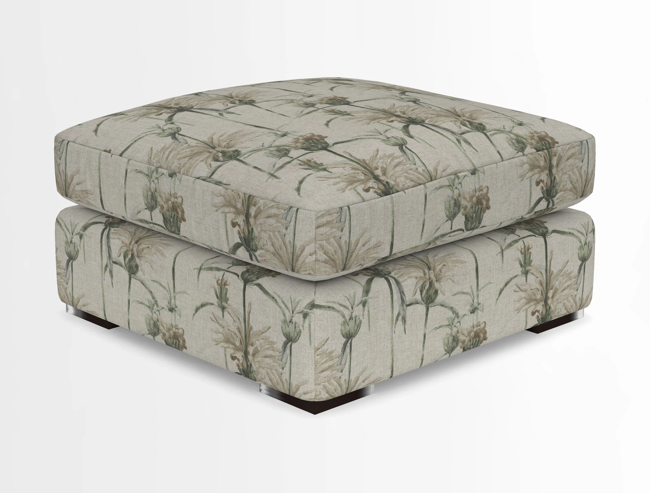Stockbridge Combi Footstool in Two Tone Plain Biscuit