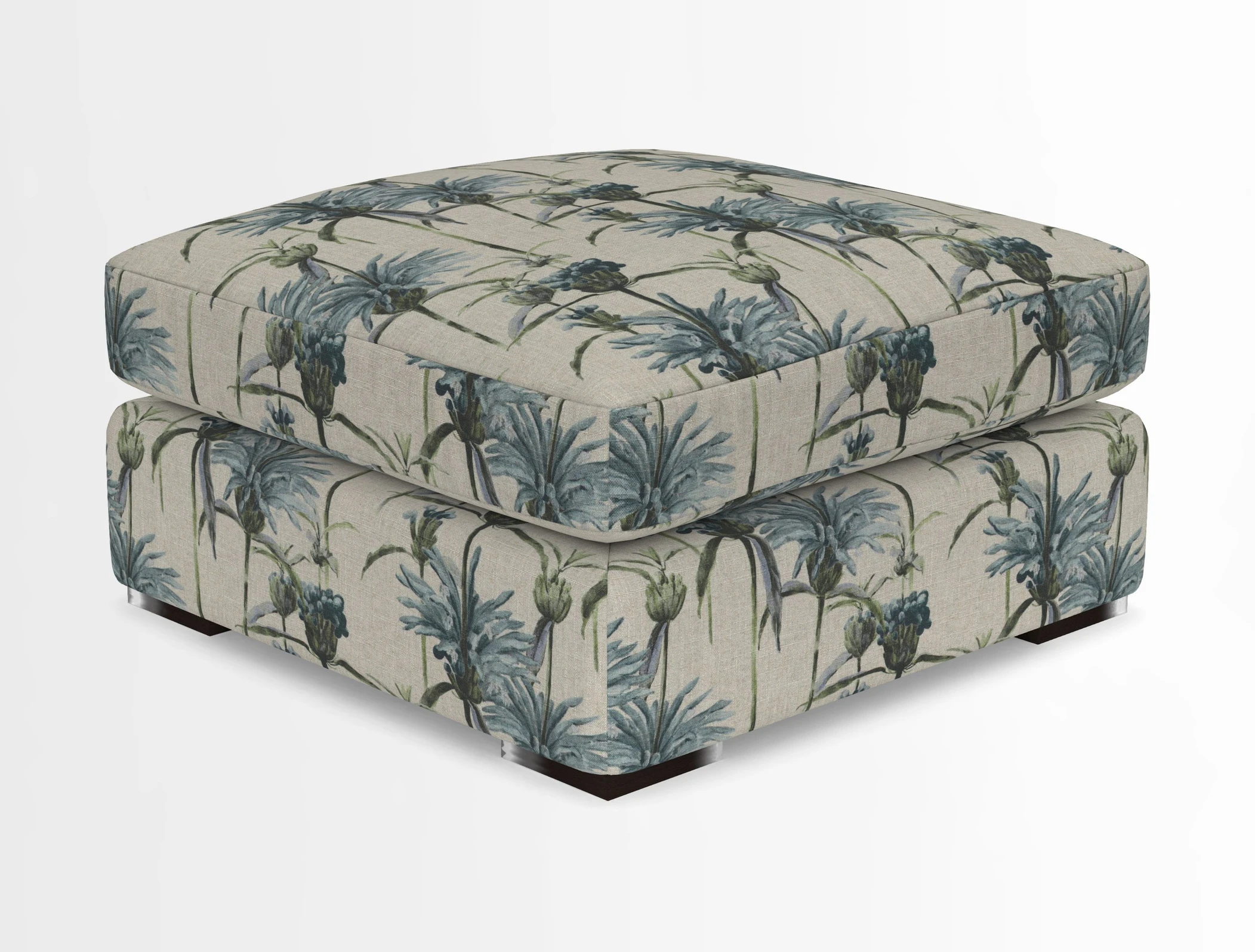 Stockbridge Combi Footstool in Two Tone Plain Biscuit