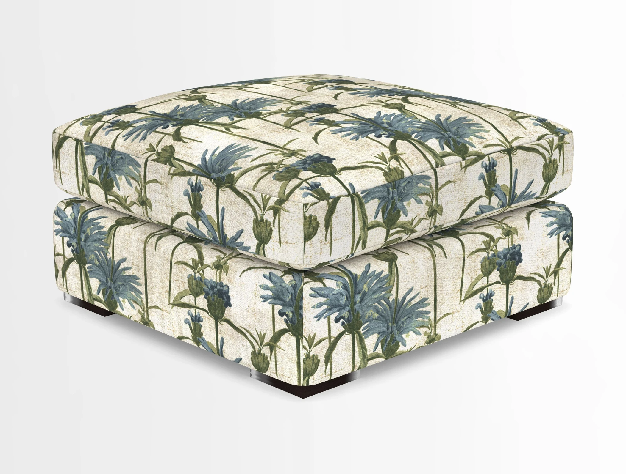 Stockbridge Combi Footstool in Two Tone Plain Biscuit