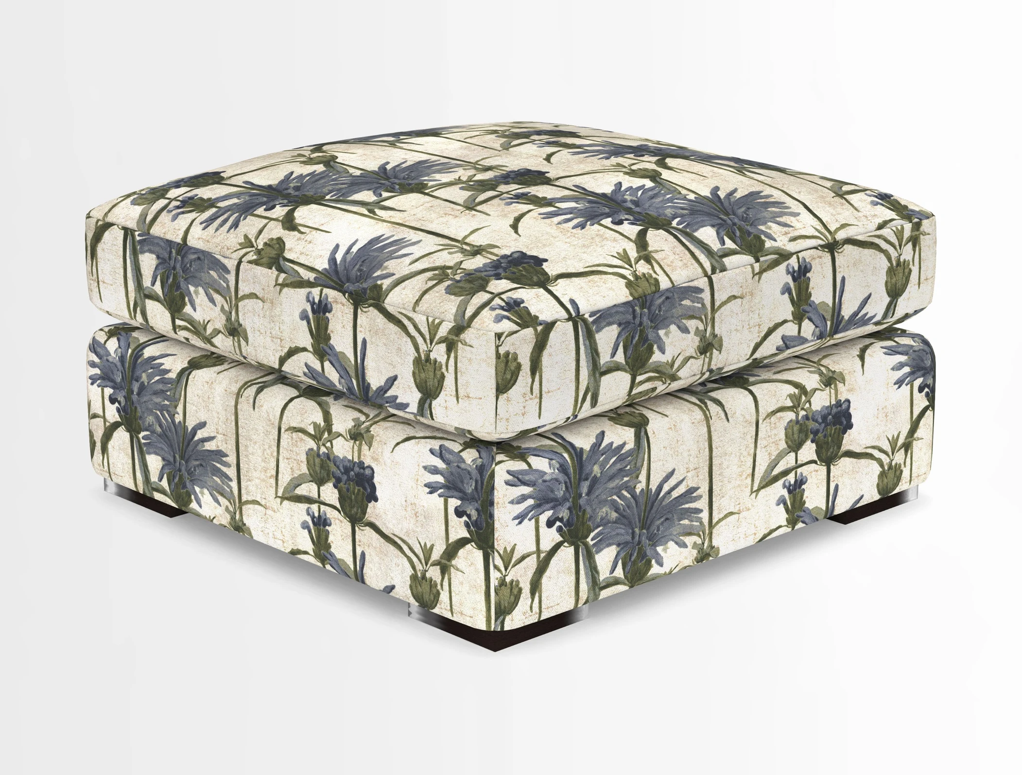 Stockbridge Combi Footstool in Two Tone Plain Biscuit
