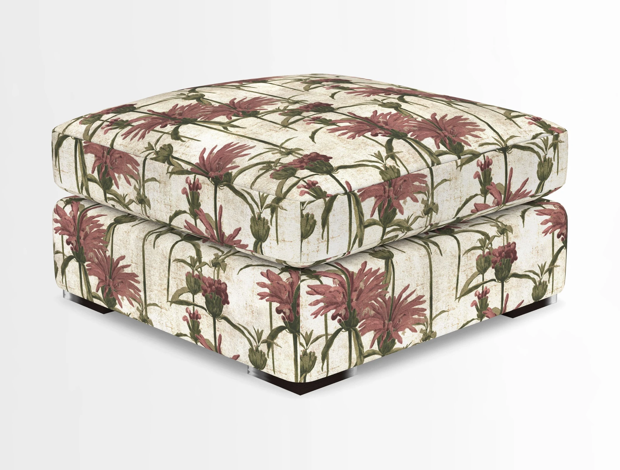 Stockbridge Combi Footstool in Two Tone Plain Biscuit