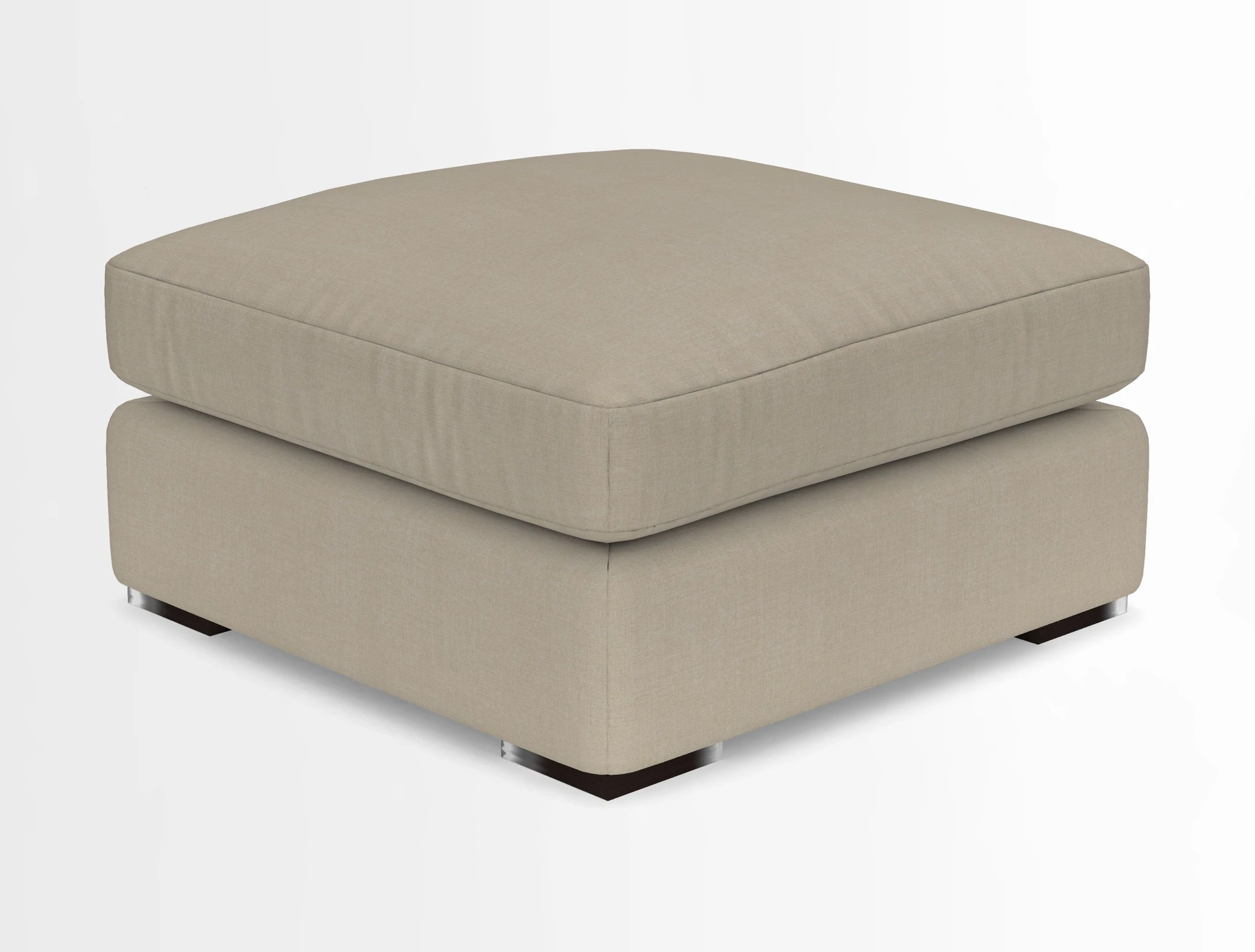 Stockbridge Combi Footstool in Two Tone Plain Biscuit