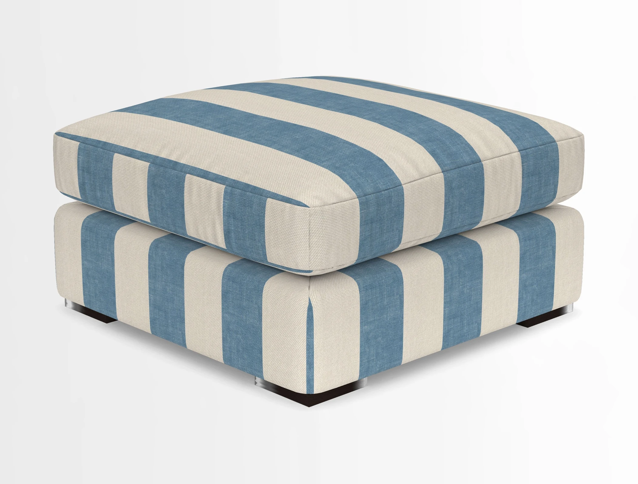 Stockbridge Combi Footstool in Two Tone Plain Biscuit