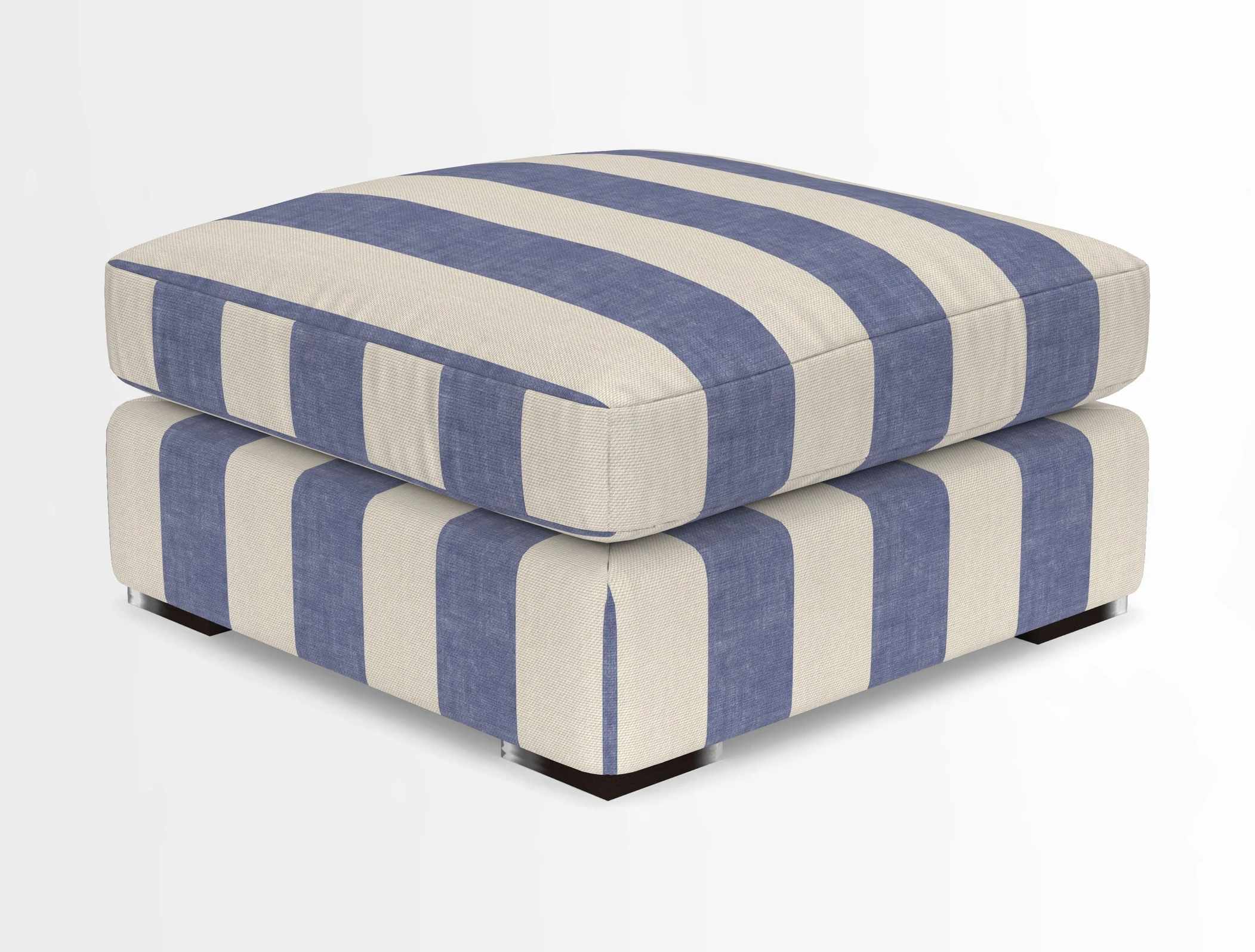Stockbridge Combi Footstool in Two Tone Plain Biscuit