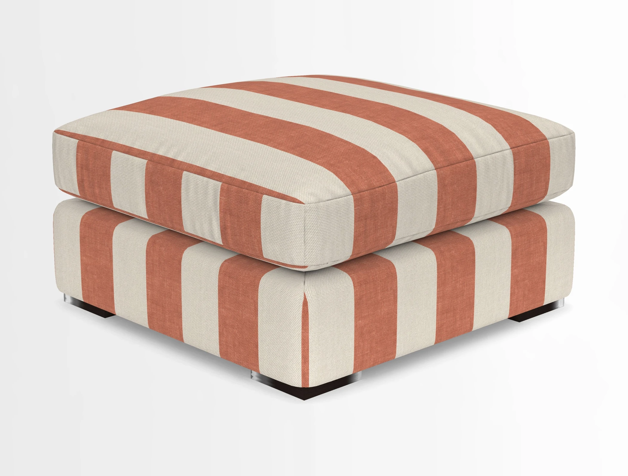 Stockbridge Combi Footstool in Two Tone Plain Biscuit