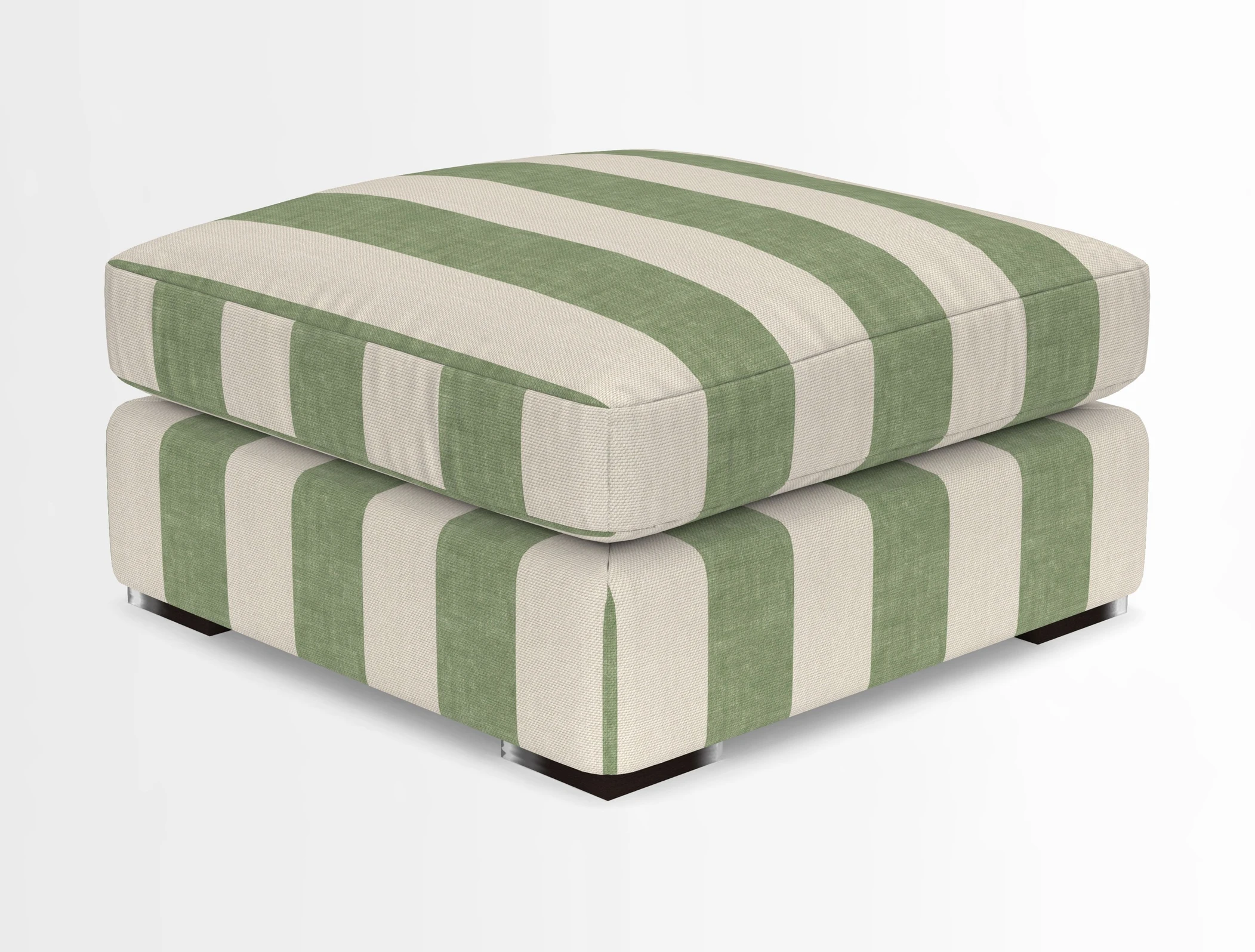 Stockbridge Combi Footstool in Two Tone Plain Biscuit