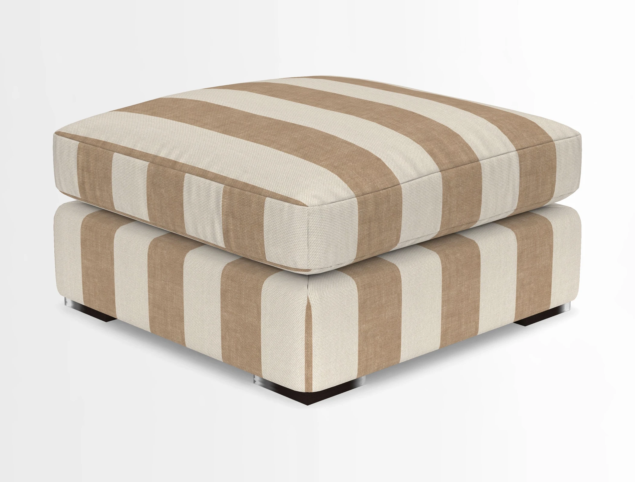 Stockbridge Combi Footstool in Two Tone Plain Biscuit