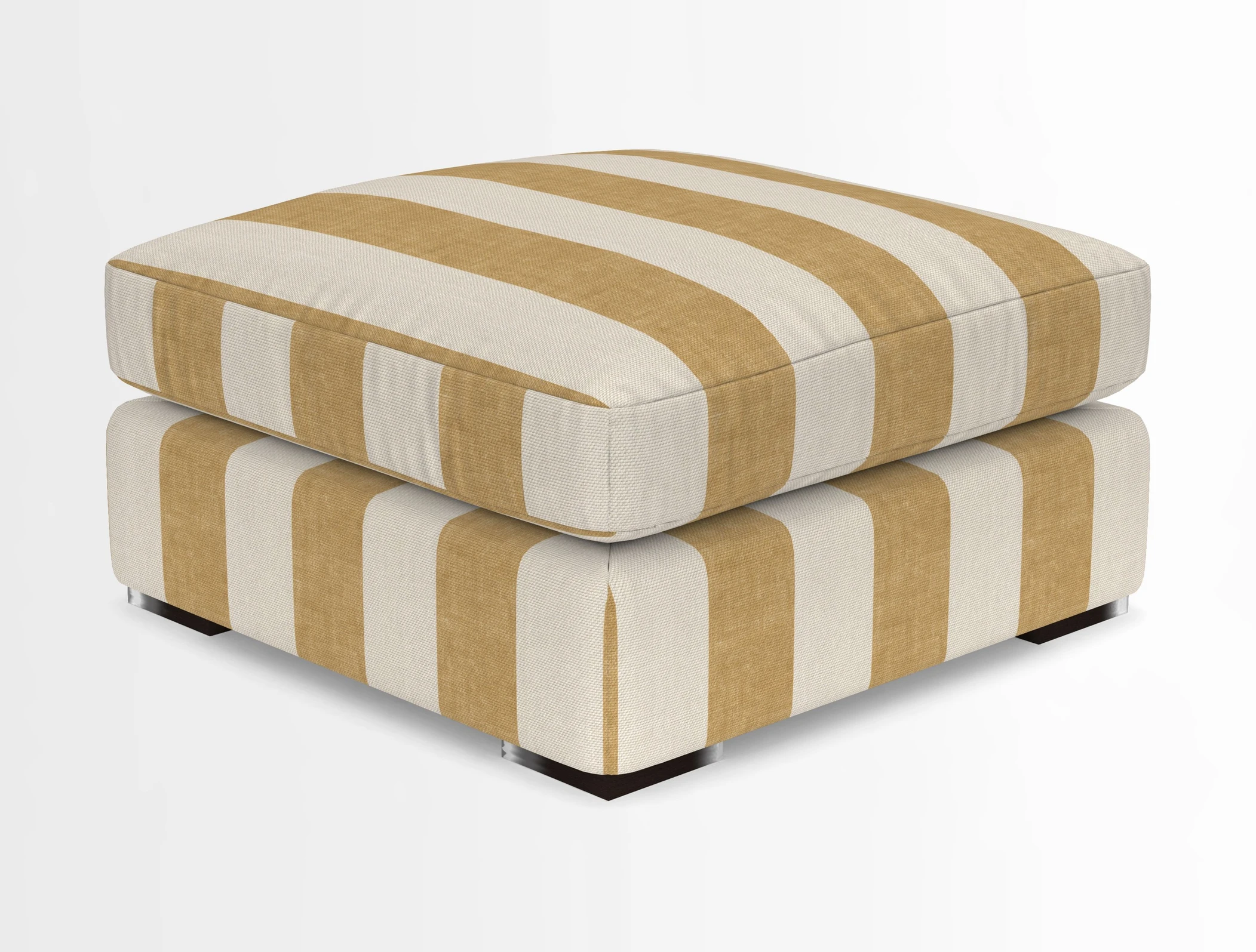 Stockbridge Combi Footstool in Two Tone Plain Biscuit