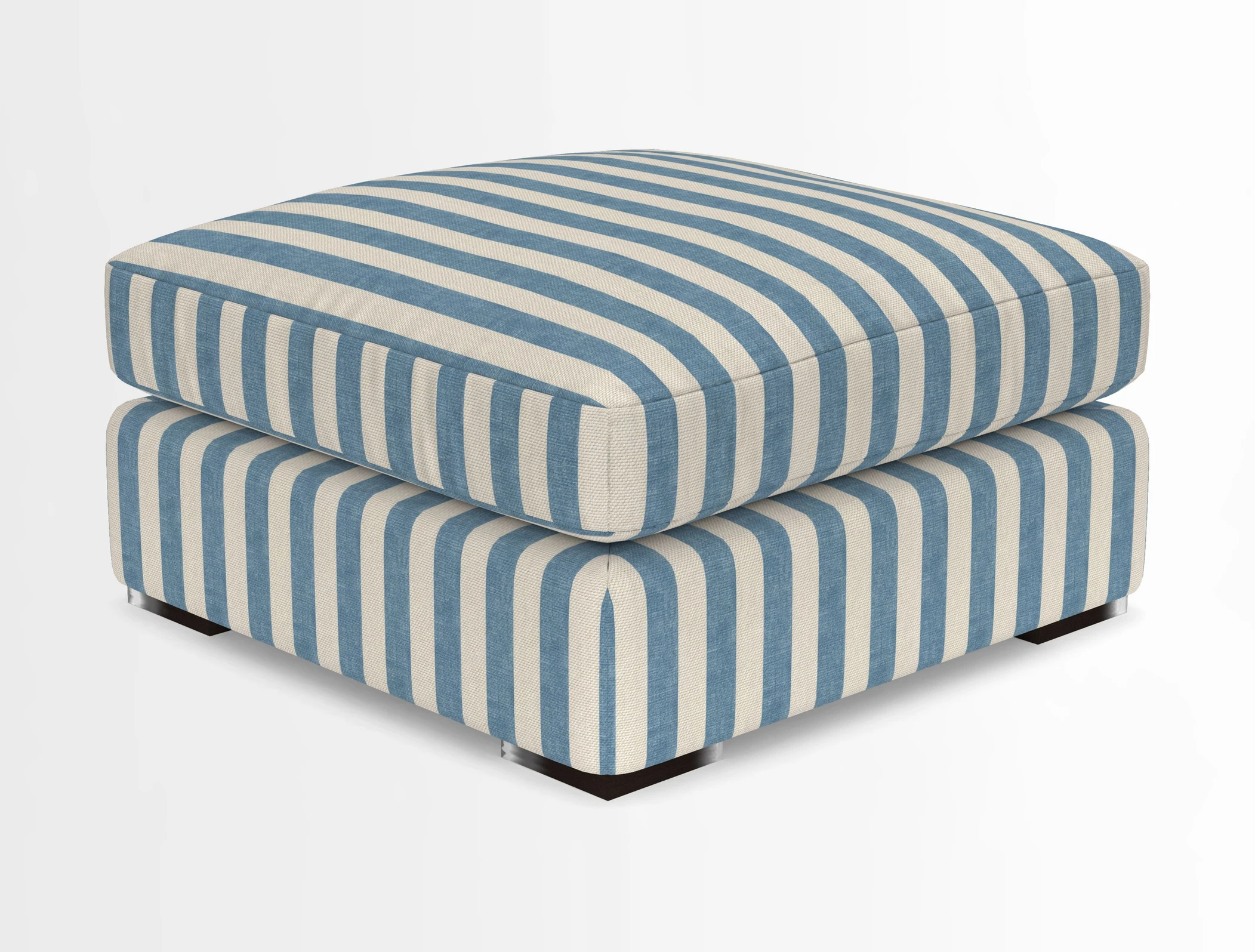 Stockbridge Combi Footstool in Two Tone Plain Biscuit