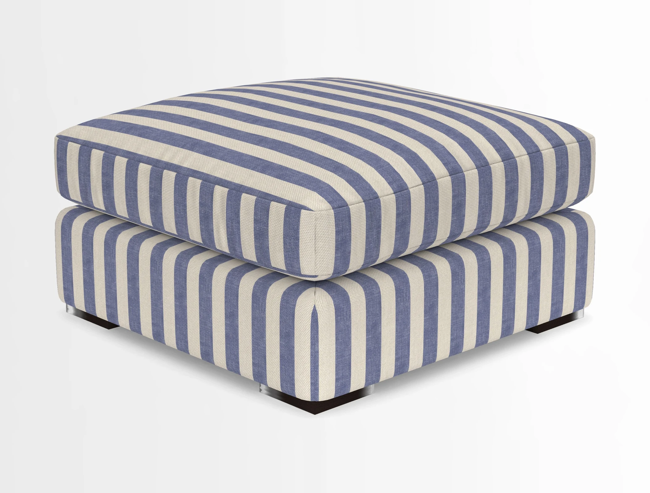Stockbridge Combi Footstool in Two Tone Plain Biscuit