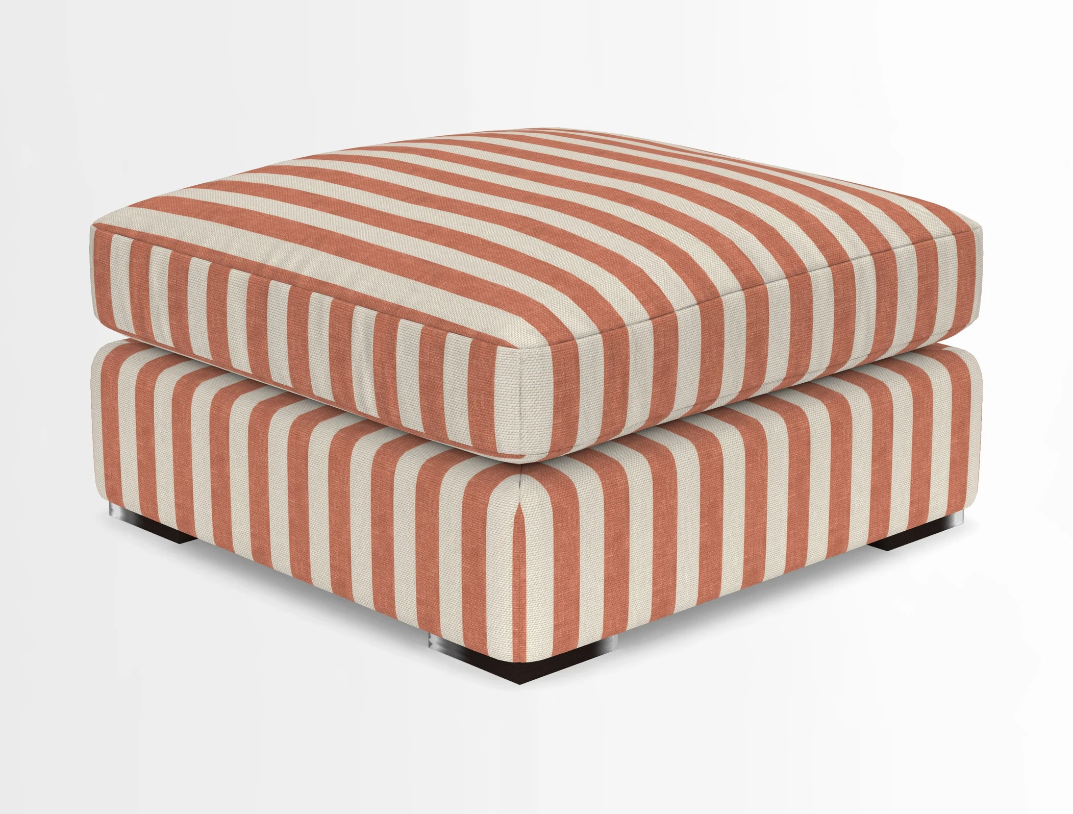 Stockbridge Combi Footstool in Two Tone Plain Biscuit