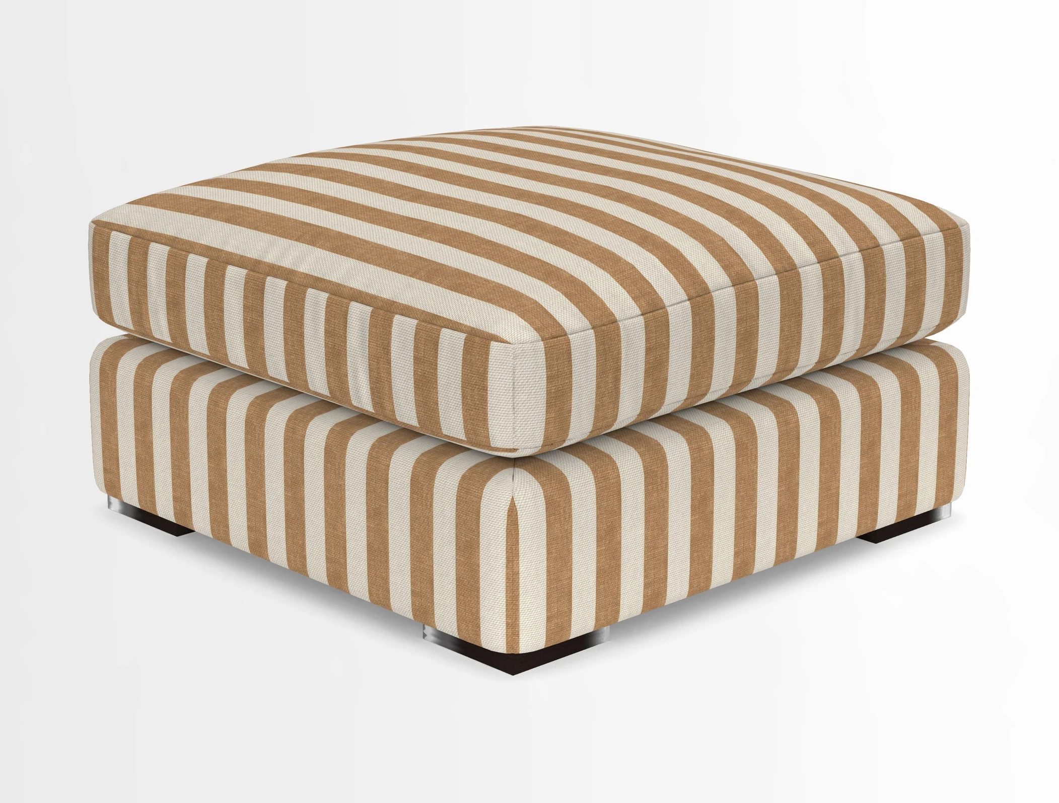 Stockbridge Combi Footstool in Two Tone Plain Biscuit