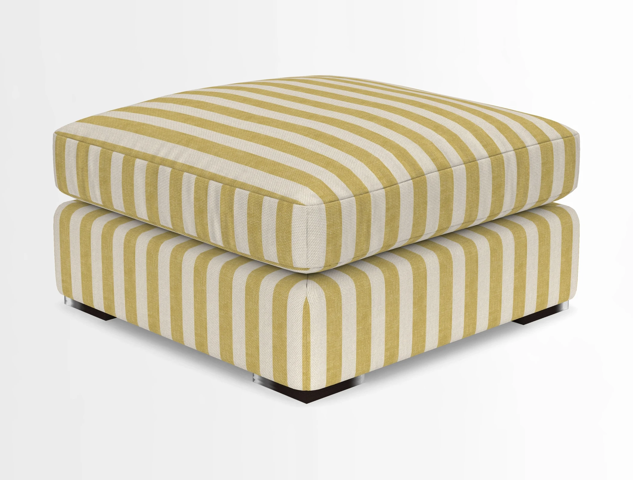 Stockbridge Combi Footstool in Two Tone Plain Biscuit