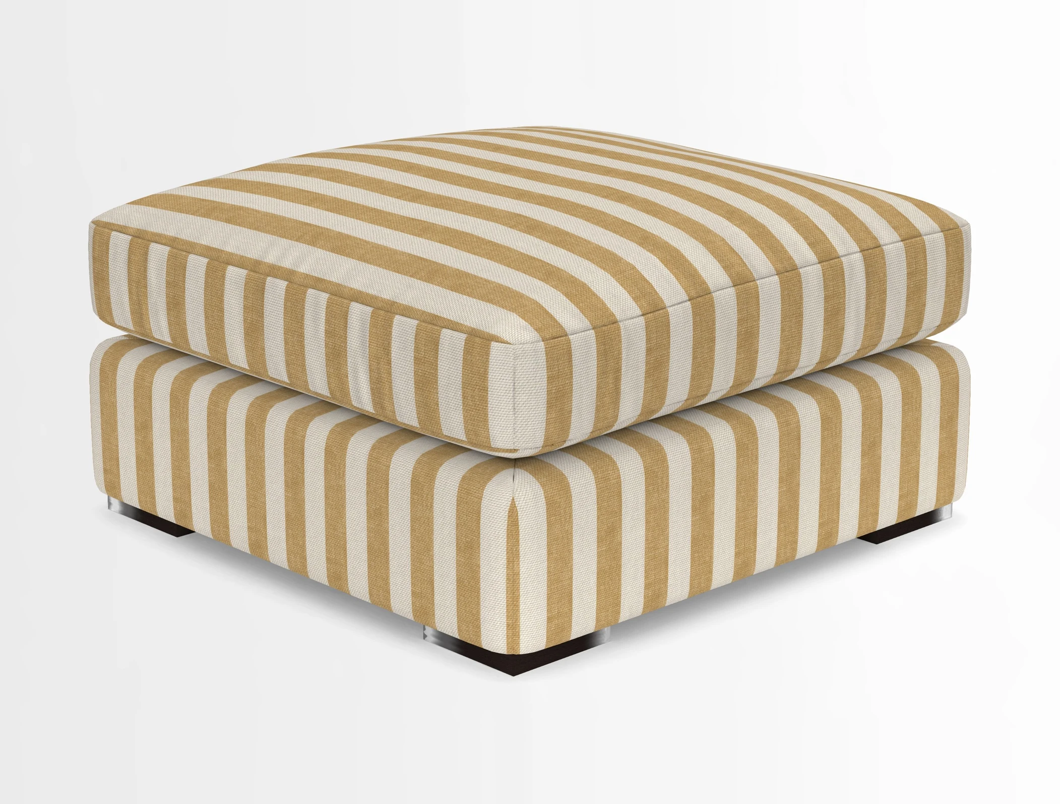 Stockbridge Combi Footstool in Two Tone Plain Biscuit