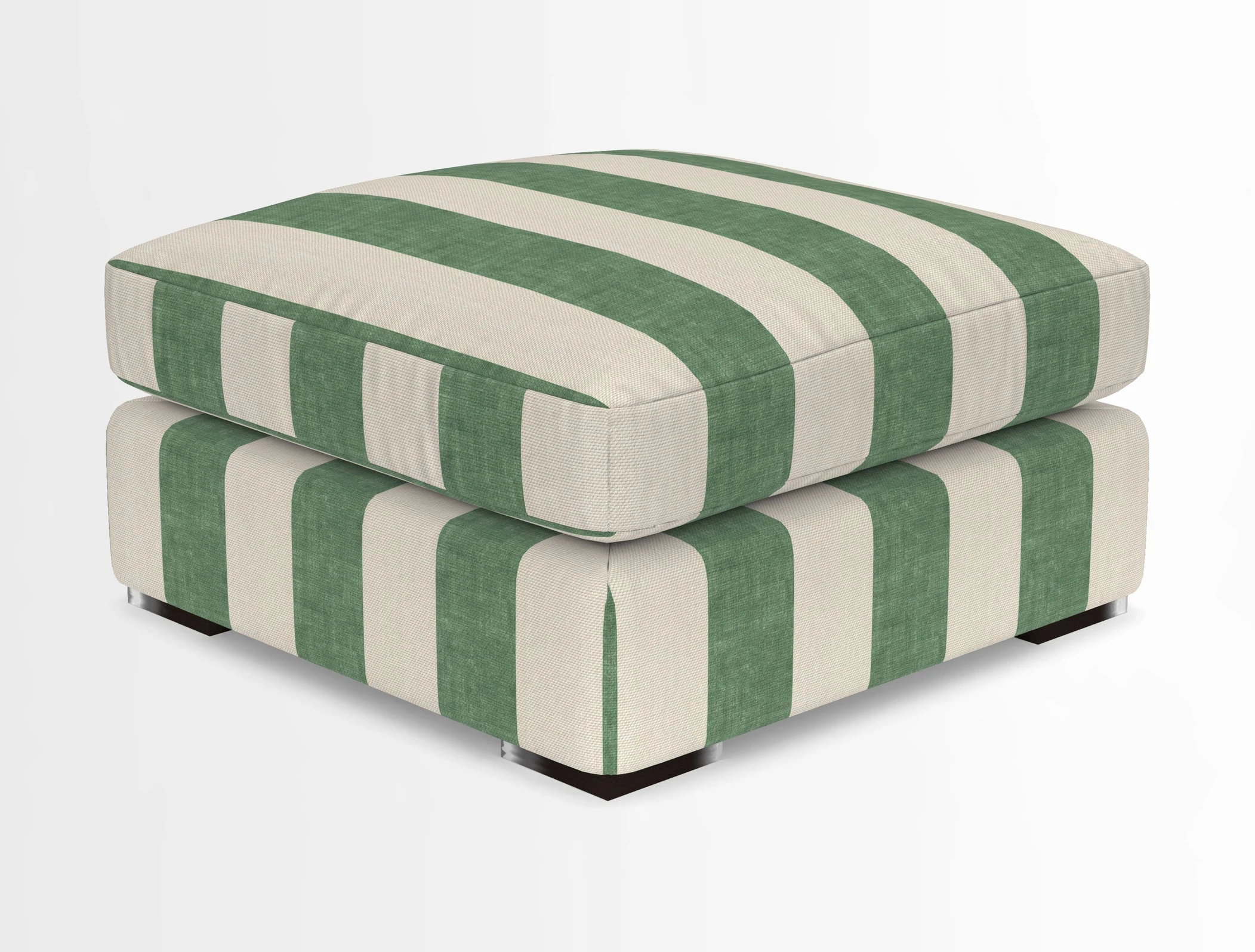 Stockbridge Combi Footstool in Two Tone Plain Biscuit