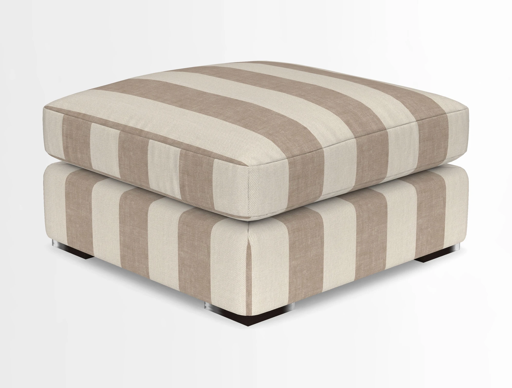 Stockbridge Combi Footstool in Two Tone Plain Biscuit