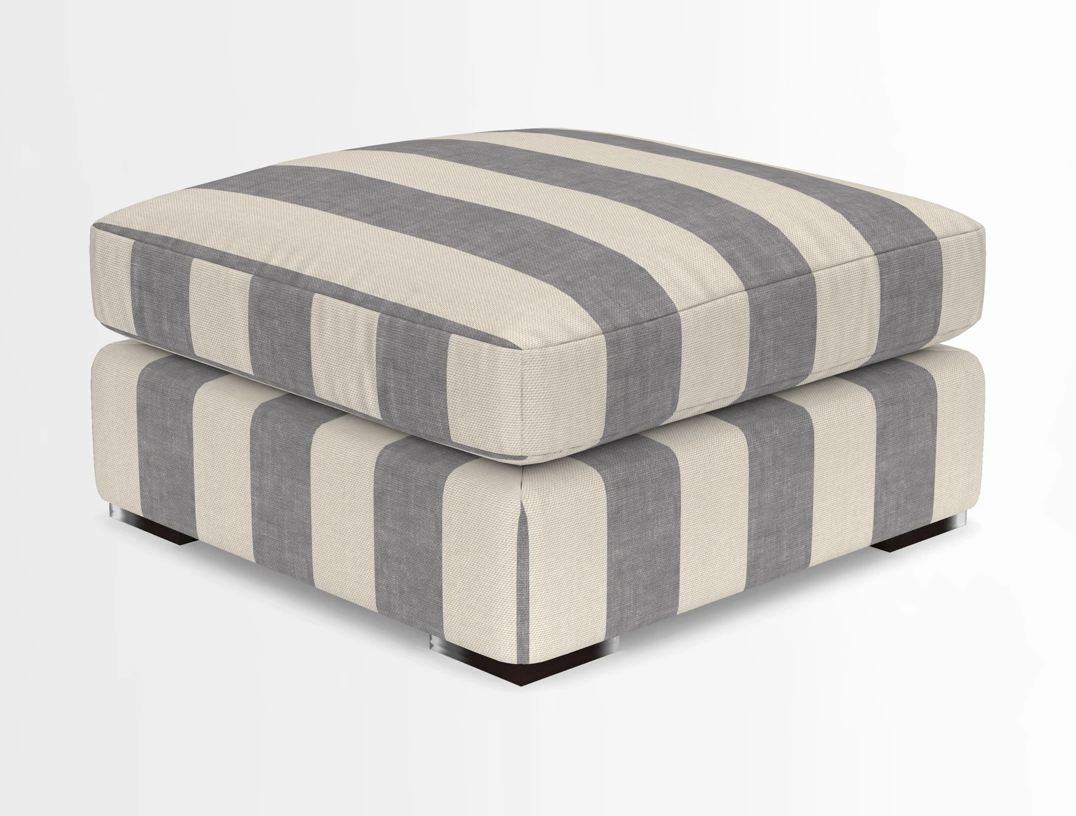 Stockbridge Combi Footstool in Two Tone Plain Biscuit