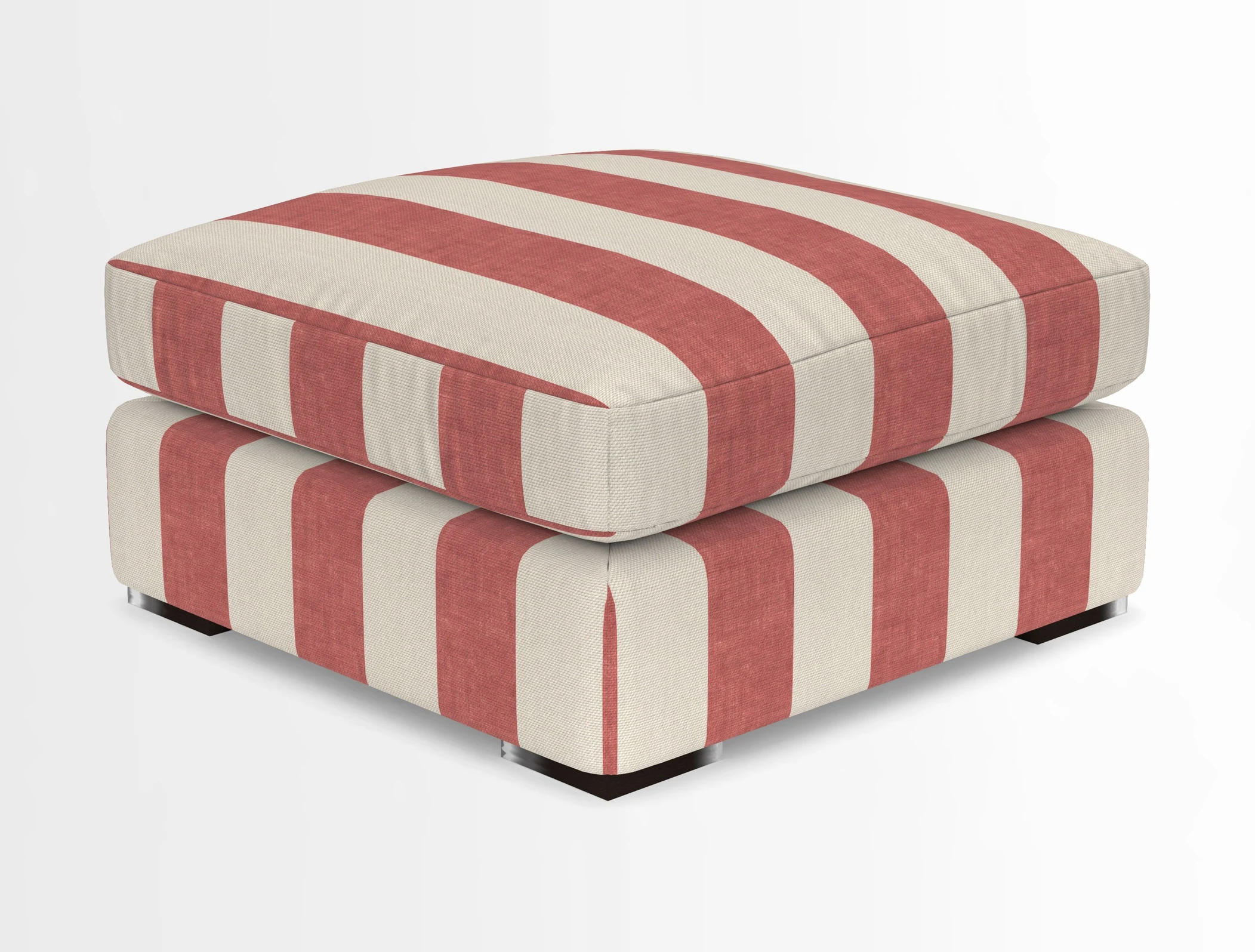 Stockbridge Combi Footstool in Two Tone Plain Biscuit