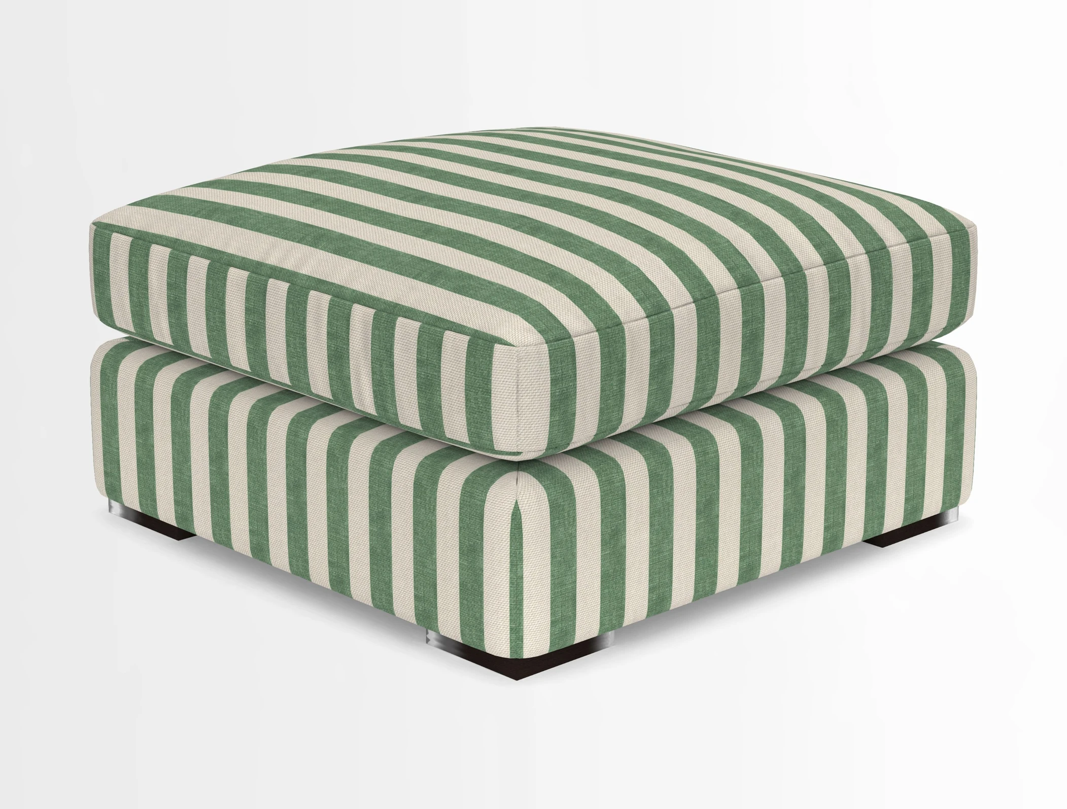 Stockbridge Combi Footstool in Two Tone Plain Biscuit