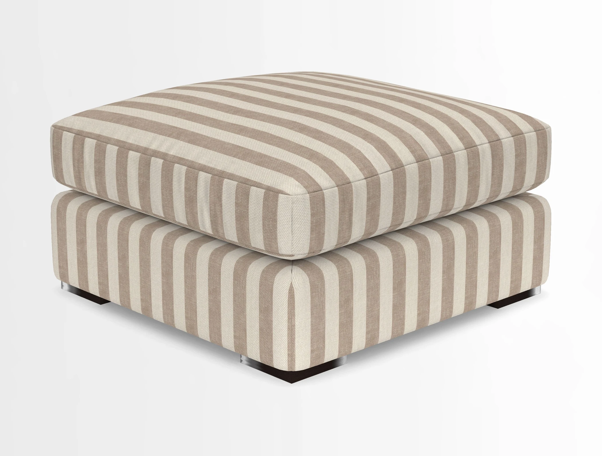 Stockbridge Combi Footstool in Two Tone Plain Biscuit