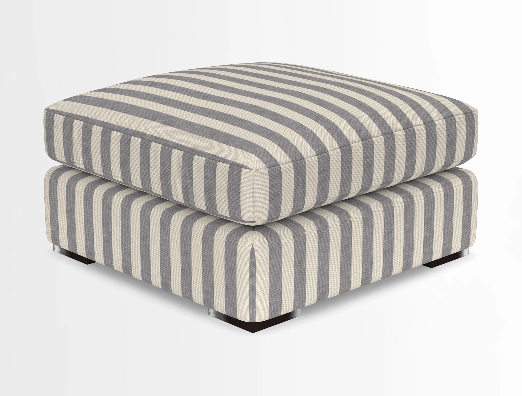 Stockbridge Combi Footstool in Two Tone Plain Biscuit