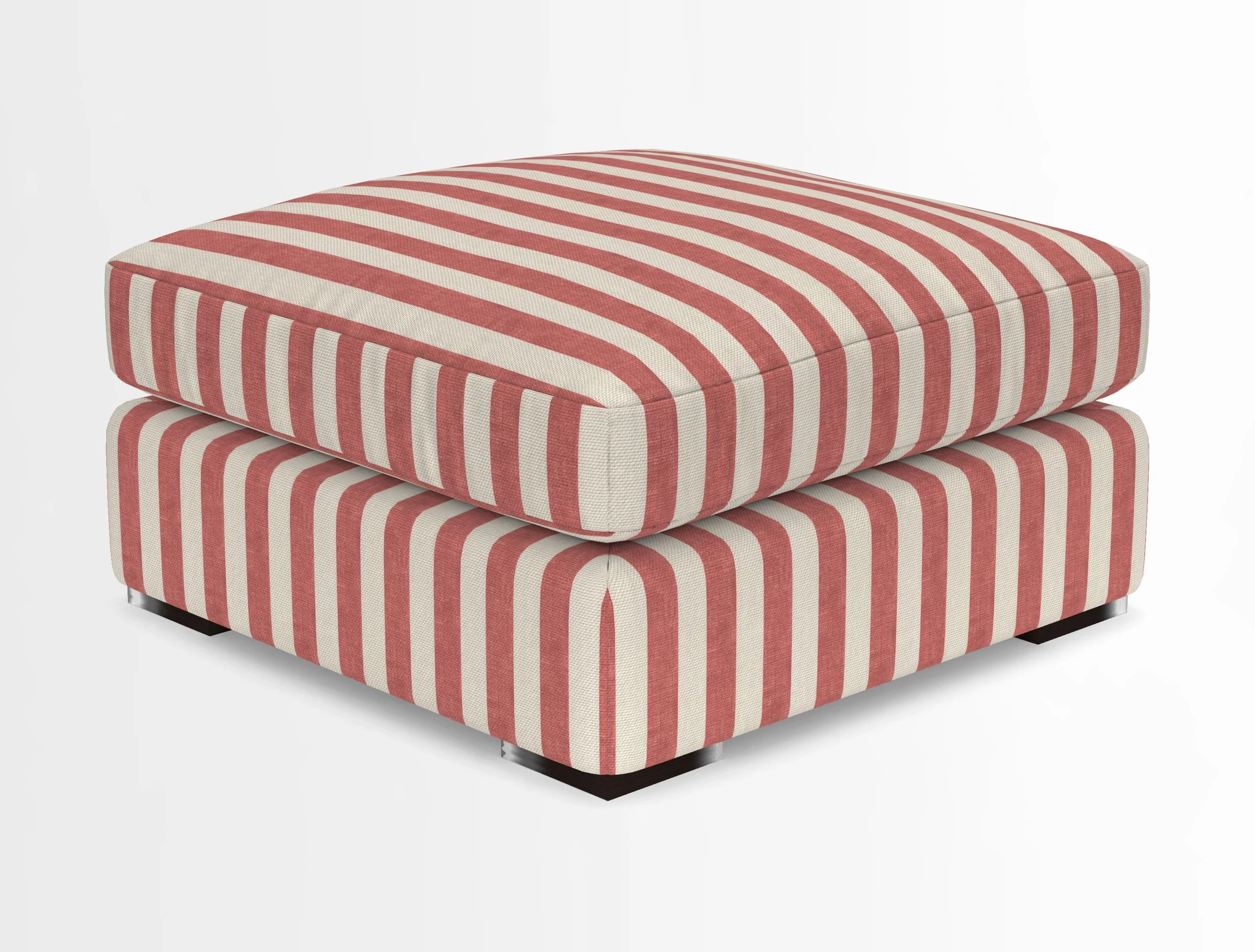 Stockbridge Combi Footstool in Two Tone Plain Biscuit